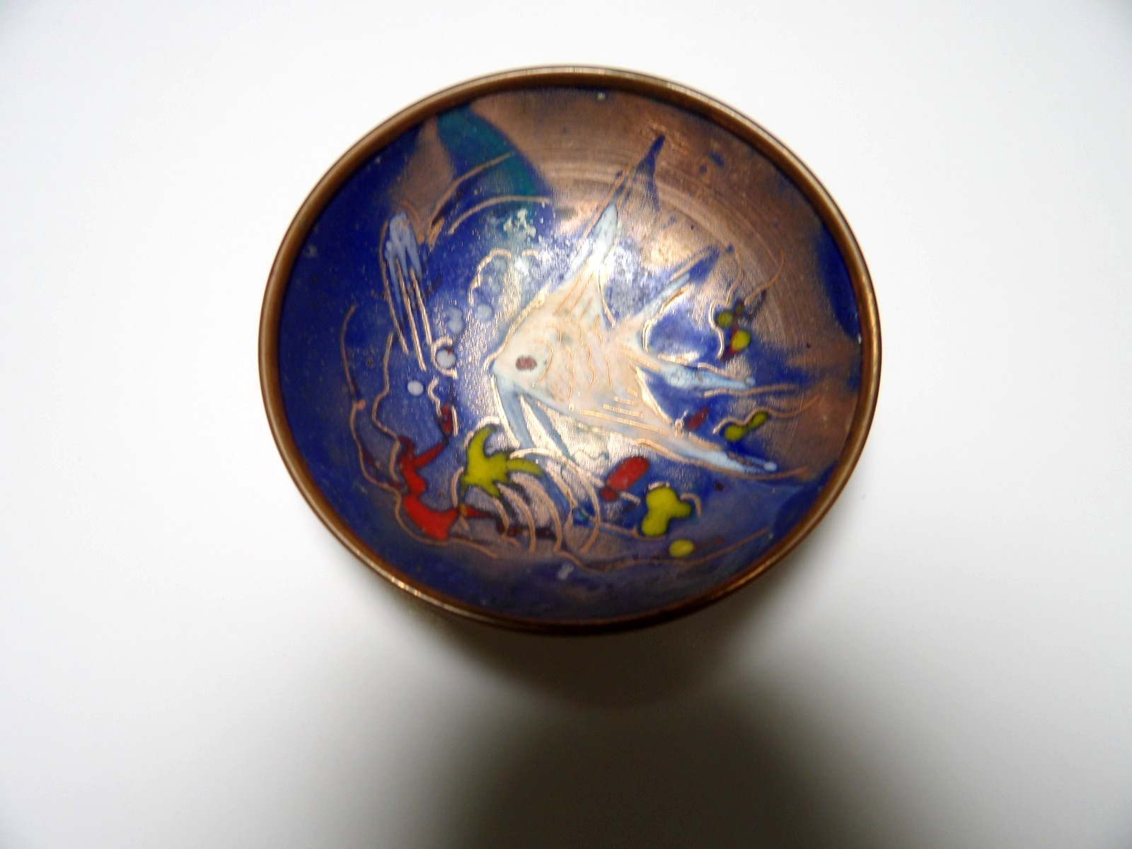 SAGITTA Holland Vintage 3” Hand Painted Enamel on Copper 3\