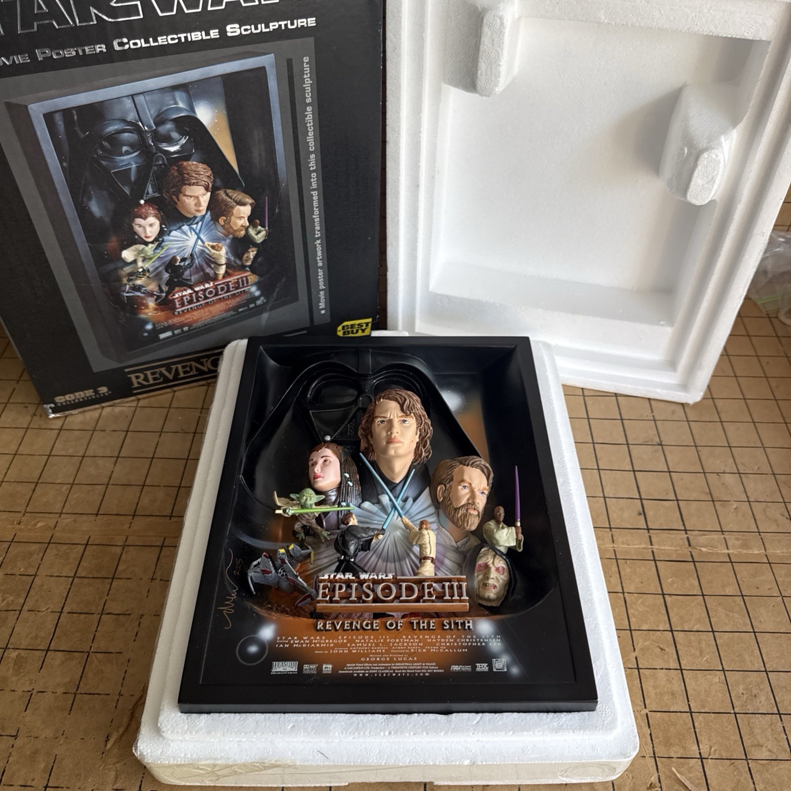 Star Wars Revenge of the Sith Movie Poster Collectible Sculpture Code 3