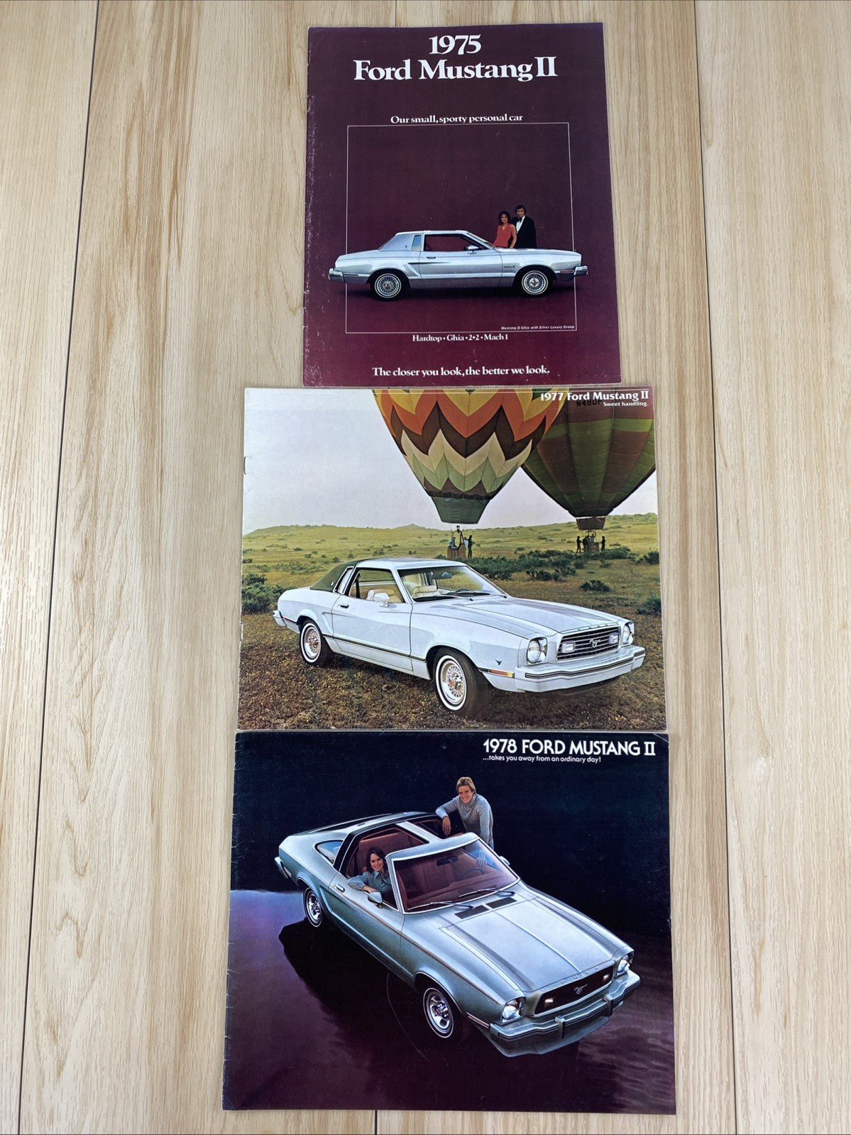 VTG Ford Mustang II Sales Brochures 1975 1977 1978 Ghia King Cobra