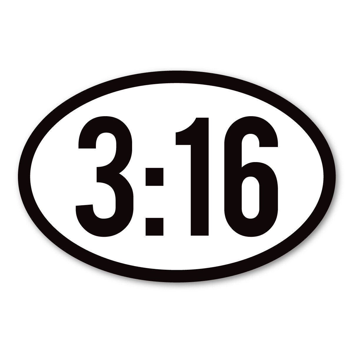 John 3:16 Oval Magnet John 3:16 Oval Magnet