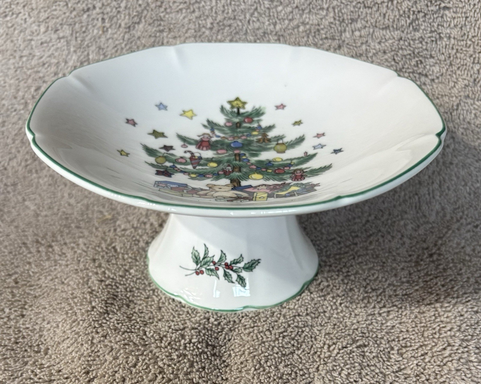 New Vtg Nikko CHRISTMASTIME Pedestal Dish Compote 6 New Vtg Nikko CHRISTMASTIME Pedestal Dish Compote 6
