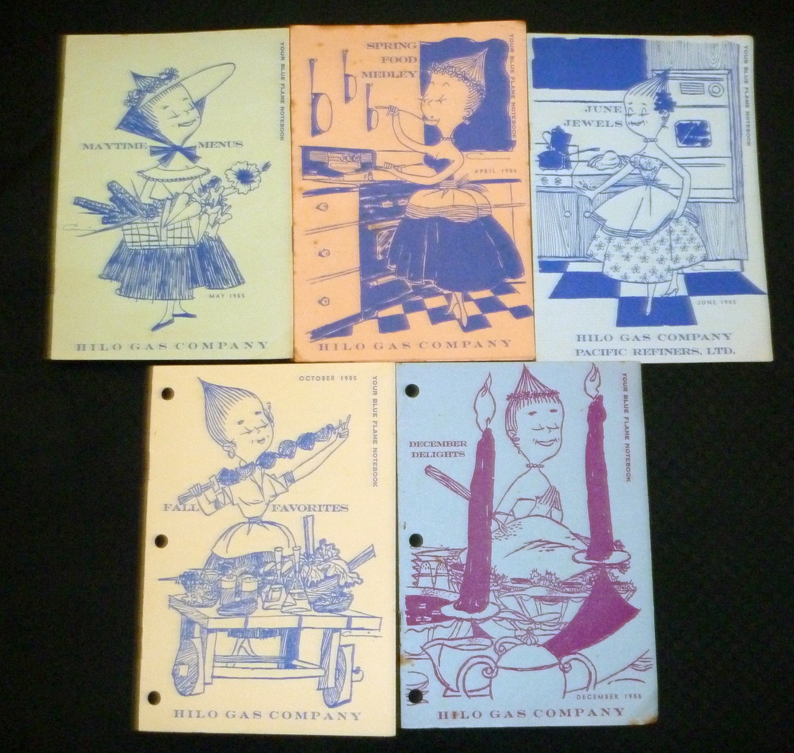 Vintage 1955-1957 Your Blue Flame Notebook Hilo (Hawaii) Gas Company Recipes Vintage 1955-1957 Your Blue Flame Notebook Hilo (Hawaii) Gas Company Recipes