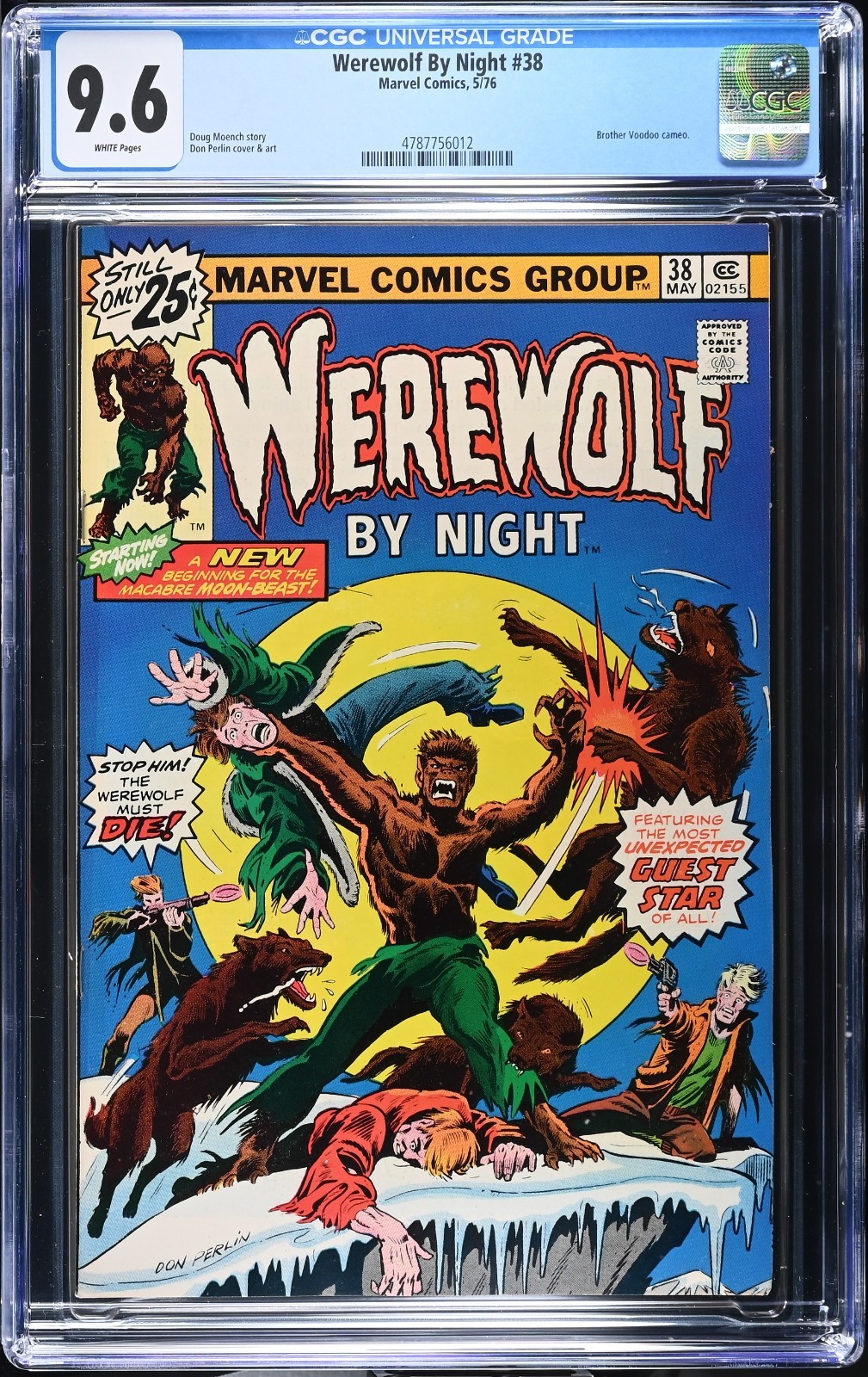 🐺 Werewolf By Night #38 CGC 9.6 WP Marvel 1976 Brother Voodoo Cameo