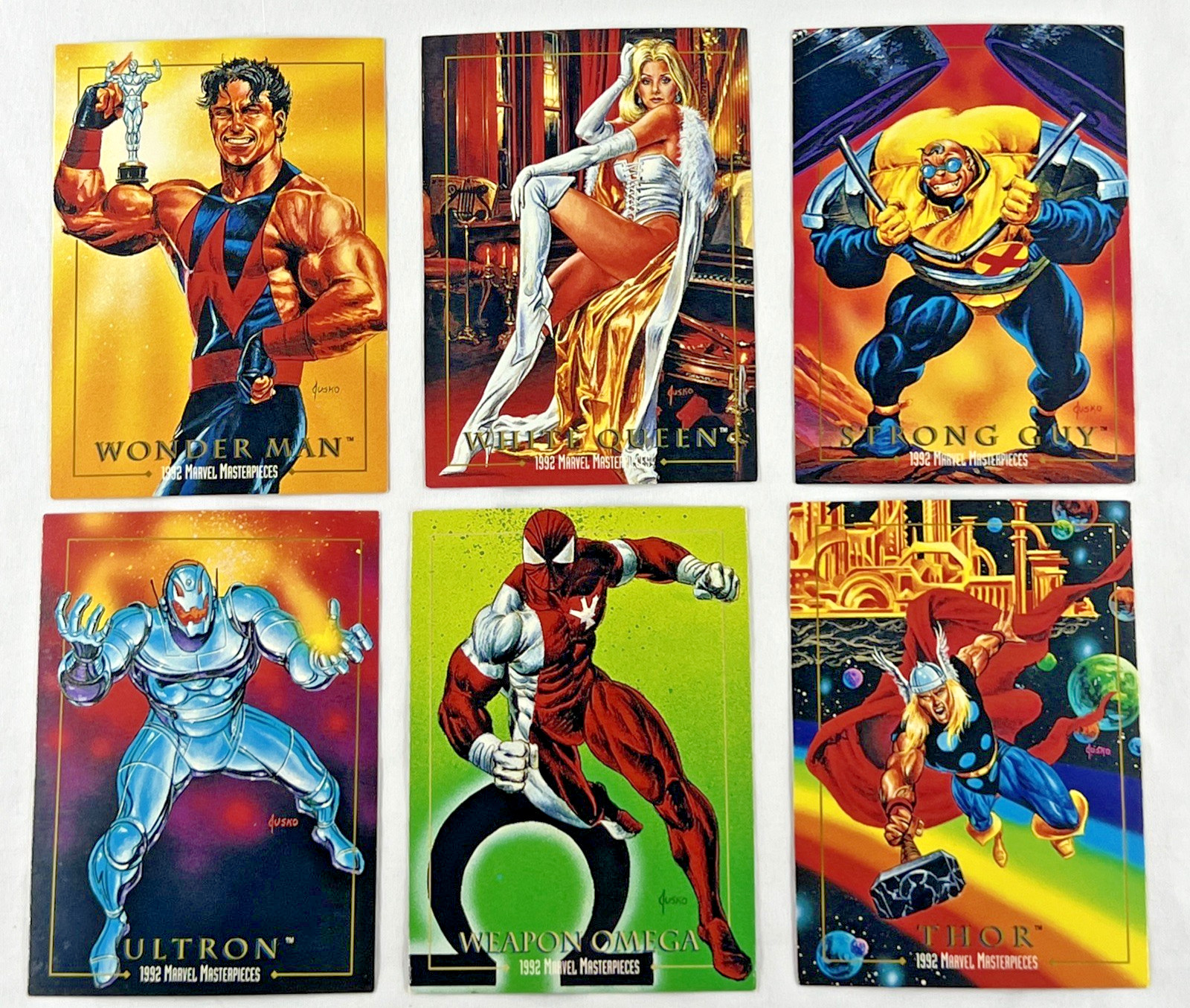 1992 Marvel Masterpieces #85-92-93-95-96-98 Skybox Lot of 6 Cards 1992 Marvel Masterpieces #85-92-93-95-96-98 Skybox Lot of 6 Cards