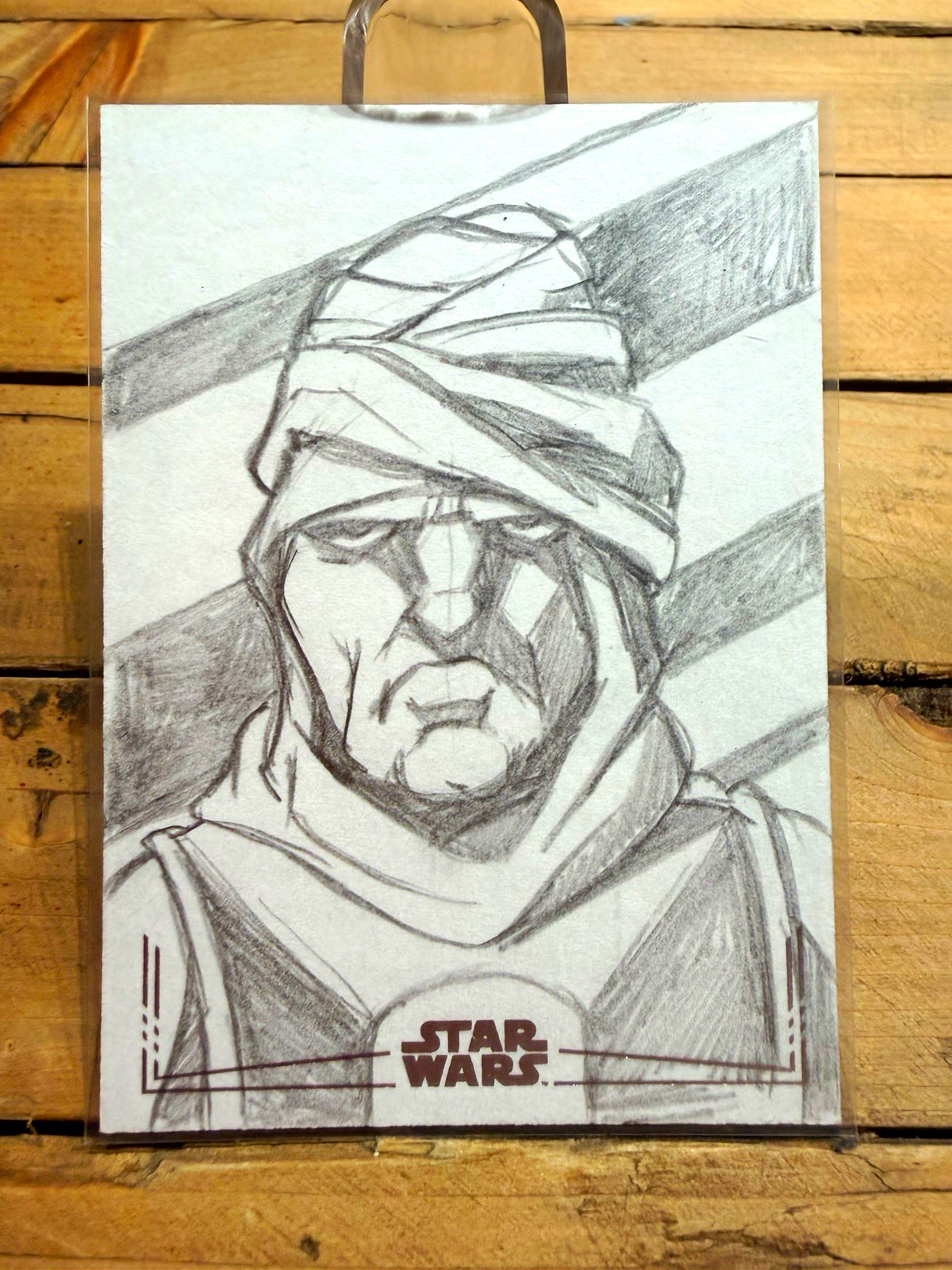 1/1 topps Star Wars 2026 Dengar Sketch Card Paul Giles Auto.