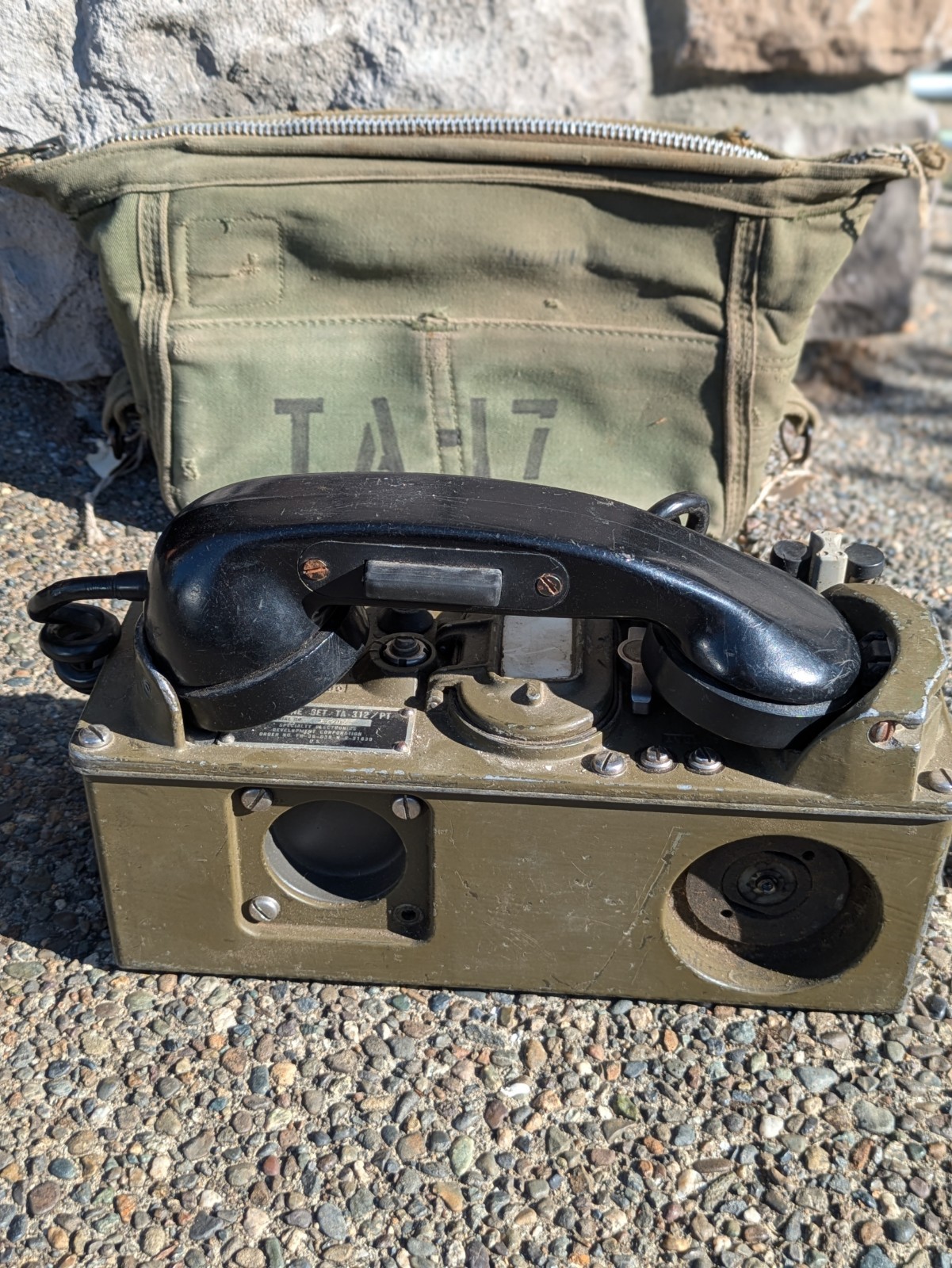 Vintage Vietnam War US Army Military Field Telephone TA-312/PT W/ Case Vintage Vietnam War US Army Military Field Telephone TA-312/PT W/ Case