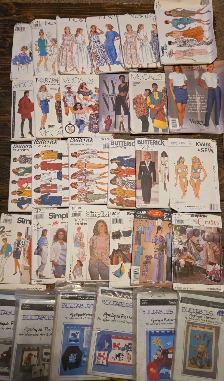 💥Vintage 1990s Sewing Patterns Lot 30 Simplicity McCall\'s Women\'s Kids Vogue