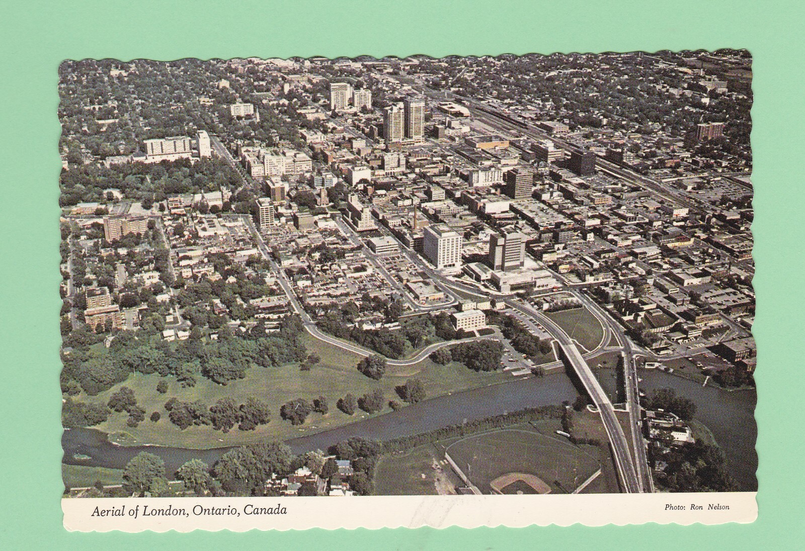 Vintage Postcard Aerial of London Looking East Ontario Canada Vintage Postcard Aerial of London Looking East Ontario Canada