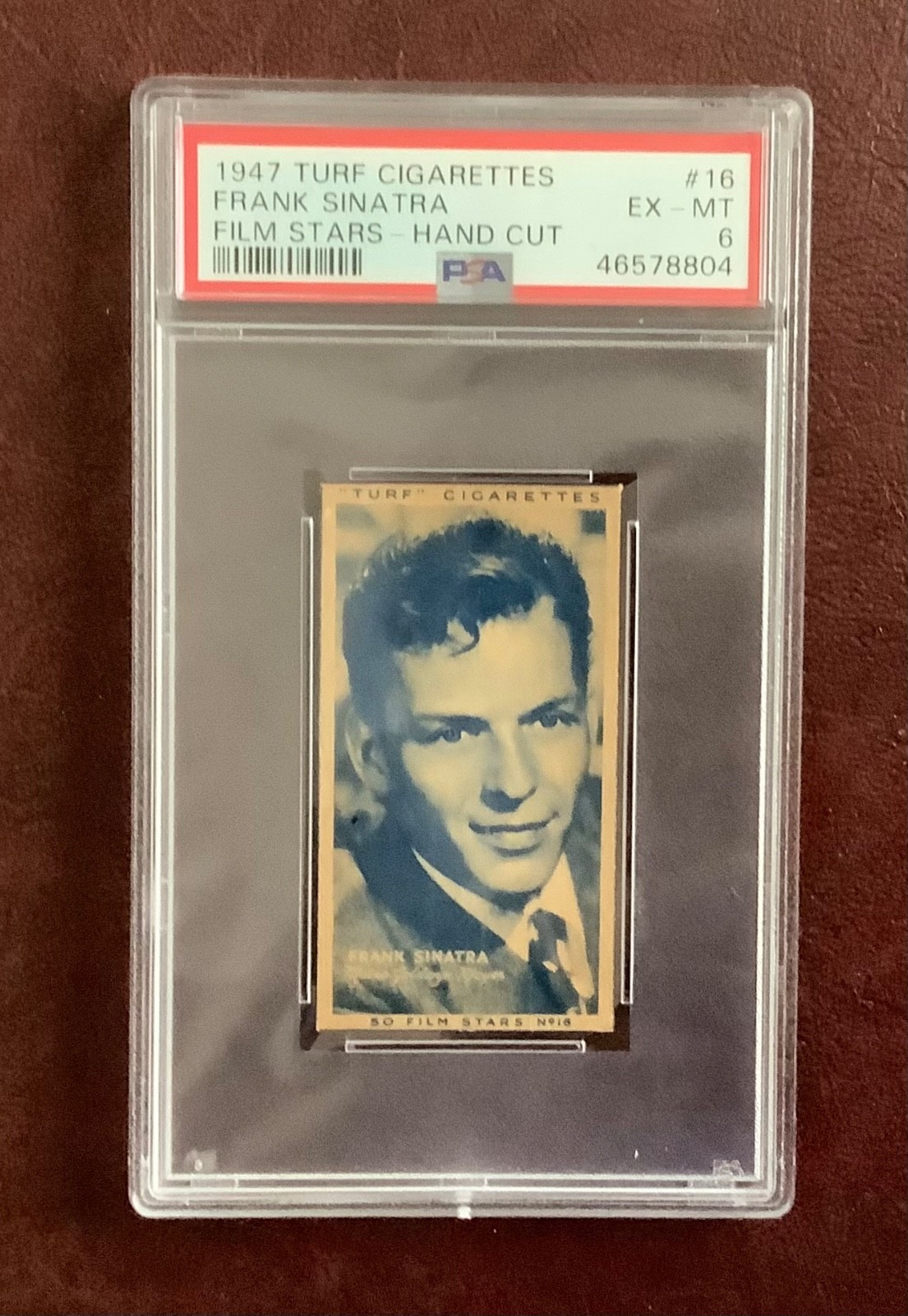 1947 Turf Cigarettes Film Stars Frank Sinatra #16 PSA 6 Low Pop 1947 Turf Cigarettes Film Stars Frank Sinatra #16 PSA 6 Low Pop