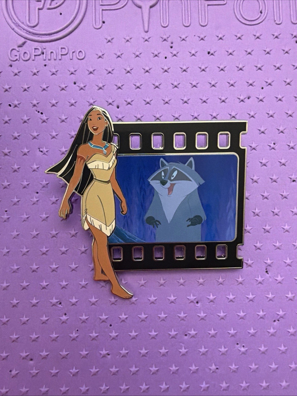 Disney PALM Pocahontas Film Reel Pink a la Mode Jumbo Pin LE 1000