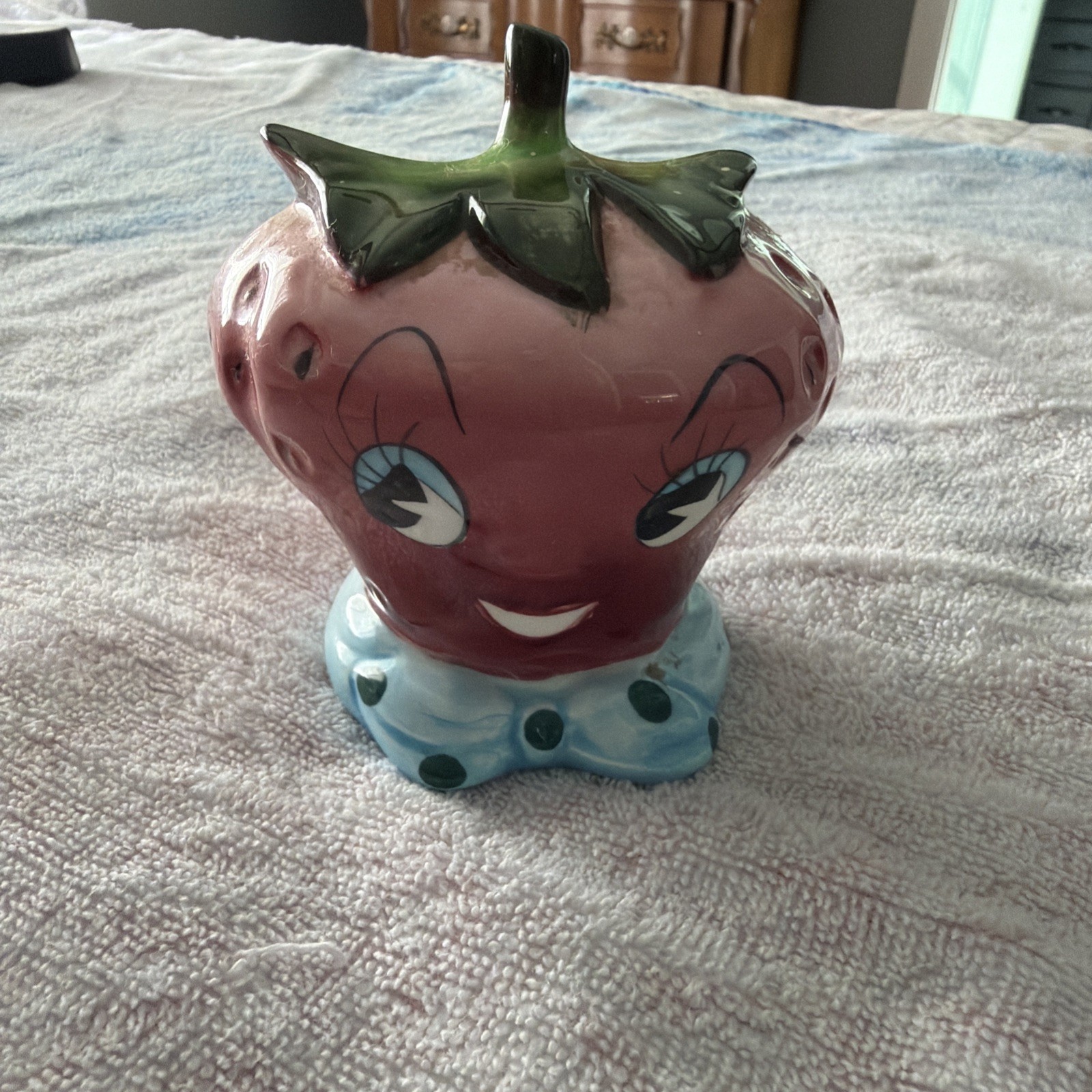 Vintage PY Miyao Anthropomorphic Strawberry Face Planter Vase Japan Vintage PY Miyao Anthropomorphic Strawberry Face Planter Vase Japan