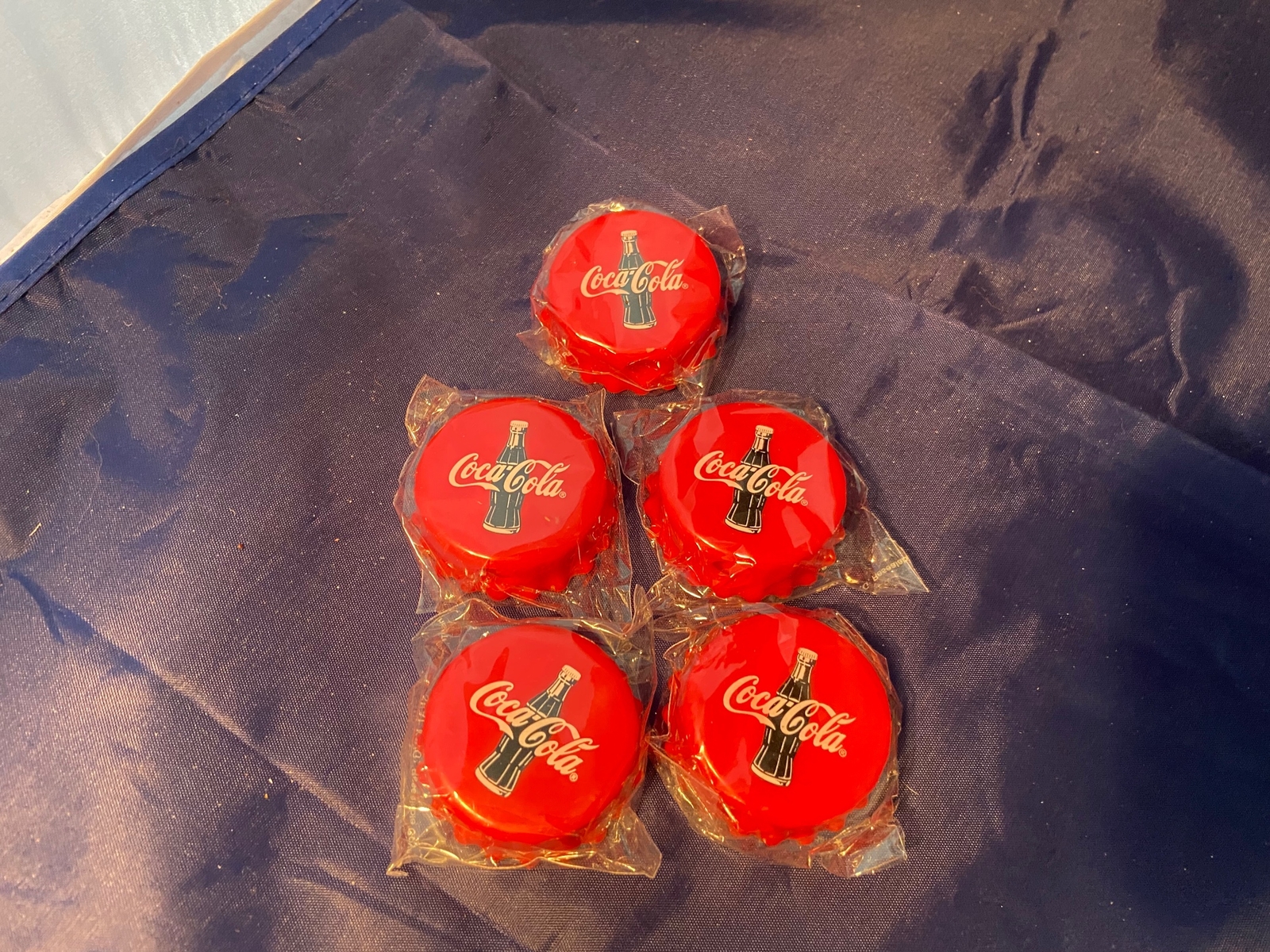 Lot of 5 Vintage 1999 Coca-Cola Bottle Cap Pencil Sharpeners Red New Sealed Lot of 5 Vintage 1999 Coca-Cola Bottle Cap Pencil Sharpeners Red New Sealed