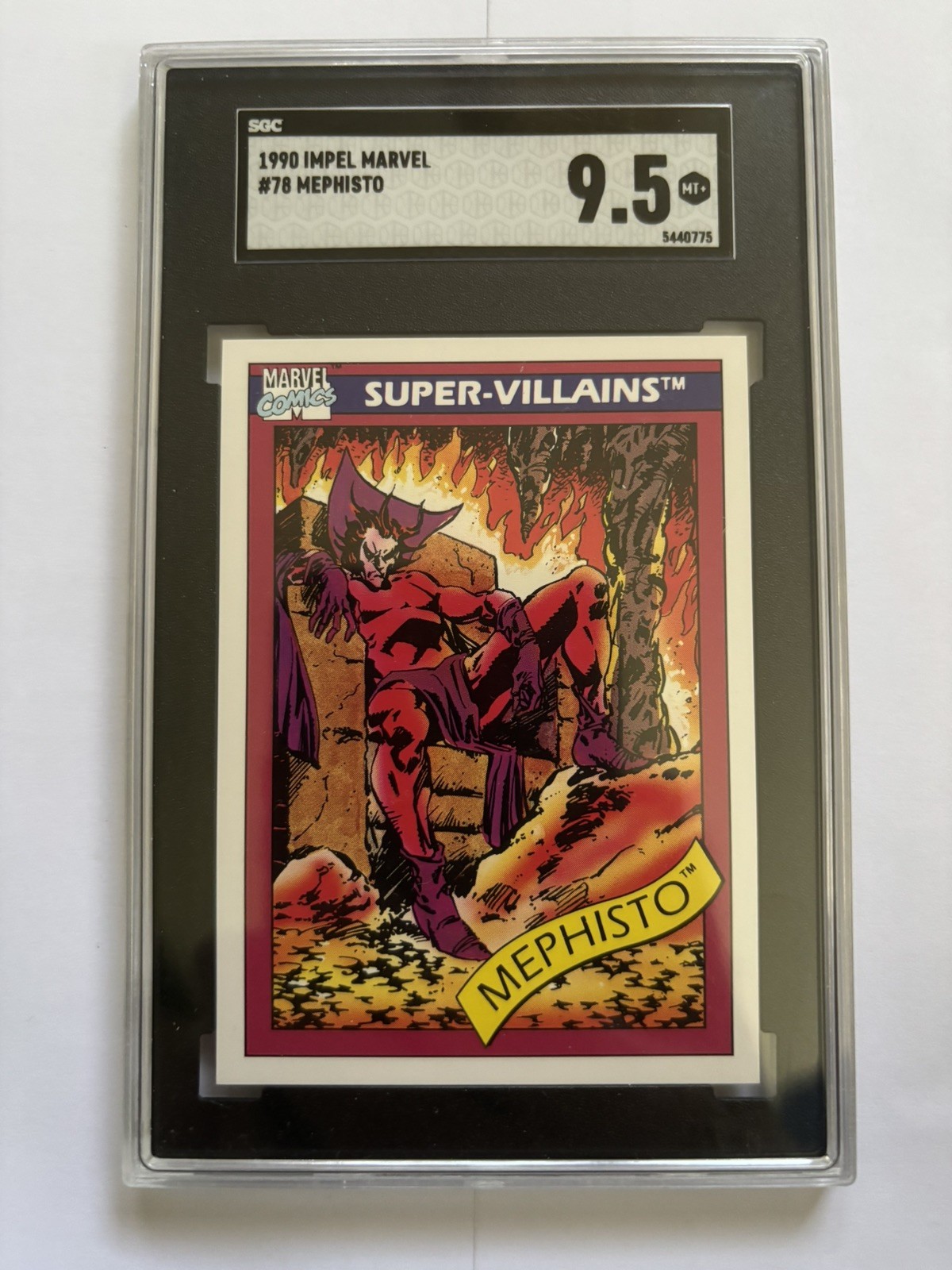 1990 Impel Marvel Universe #78 Mephisto Rookie SGC 9.5 MINT +++ 1990 Impel Marvel Universe #78 Mephisto Rookie SGC 9.5 MINT +++