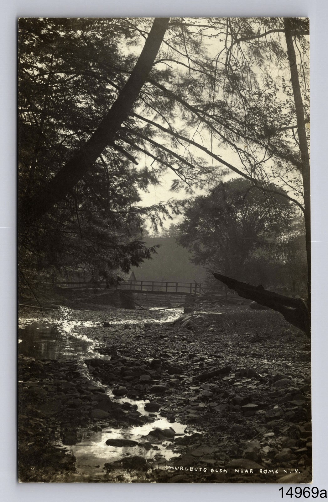 RPPC Scenic View Hurlbut Glen Stream Rome New York NY J N Brainerd Postcard