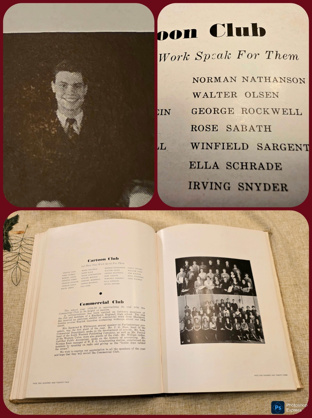 GEORGE LINCOLN ROCKWELL High School Yearbook SCARCE GEORGE LINCOLN ROCKWELL High School Yearbook SCARCE