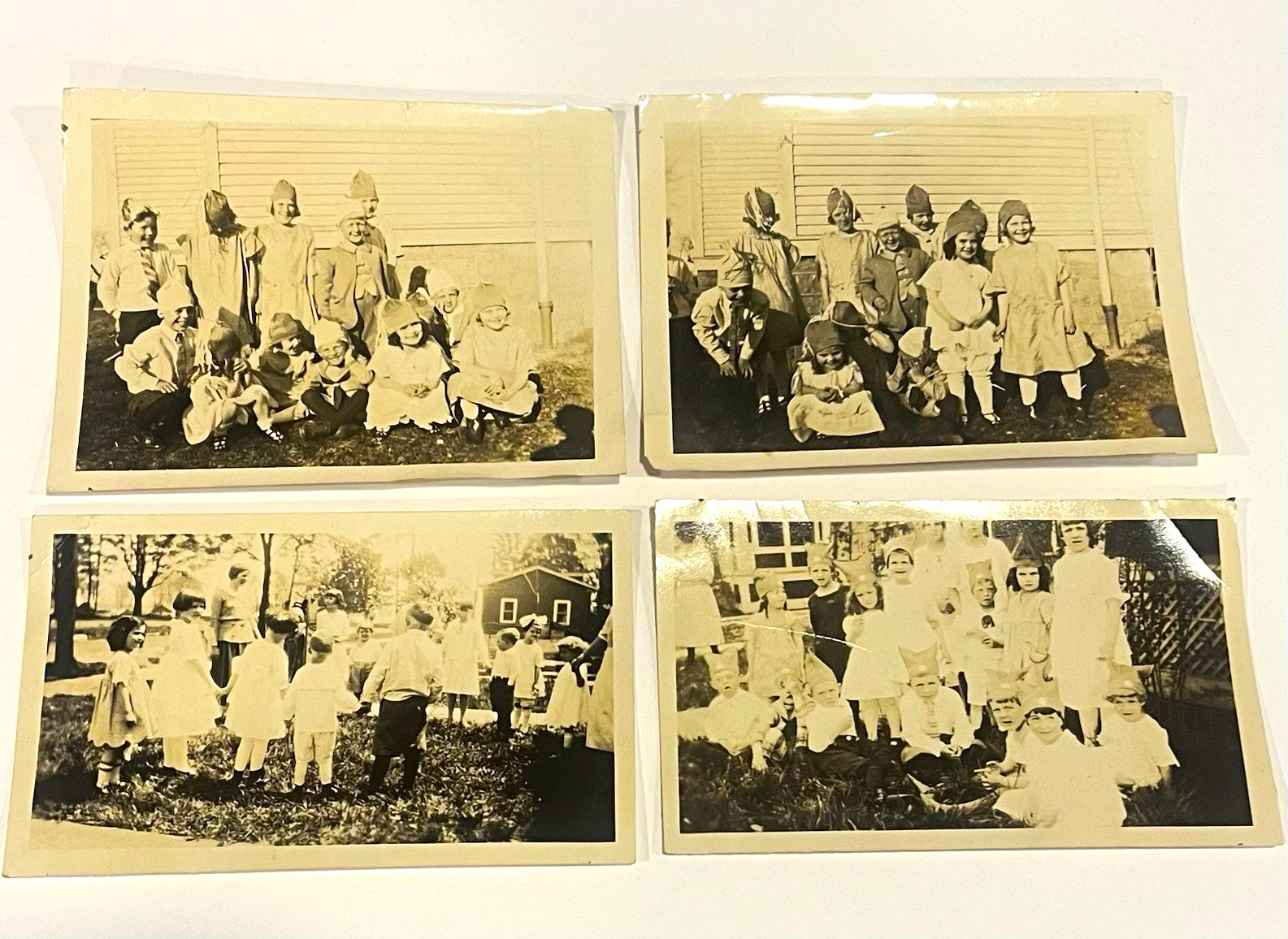 4 Antique 1920s Children’s Birthday Party Photos Vintage Snapshots 1922–1924