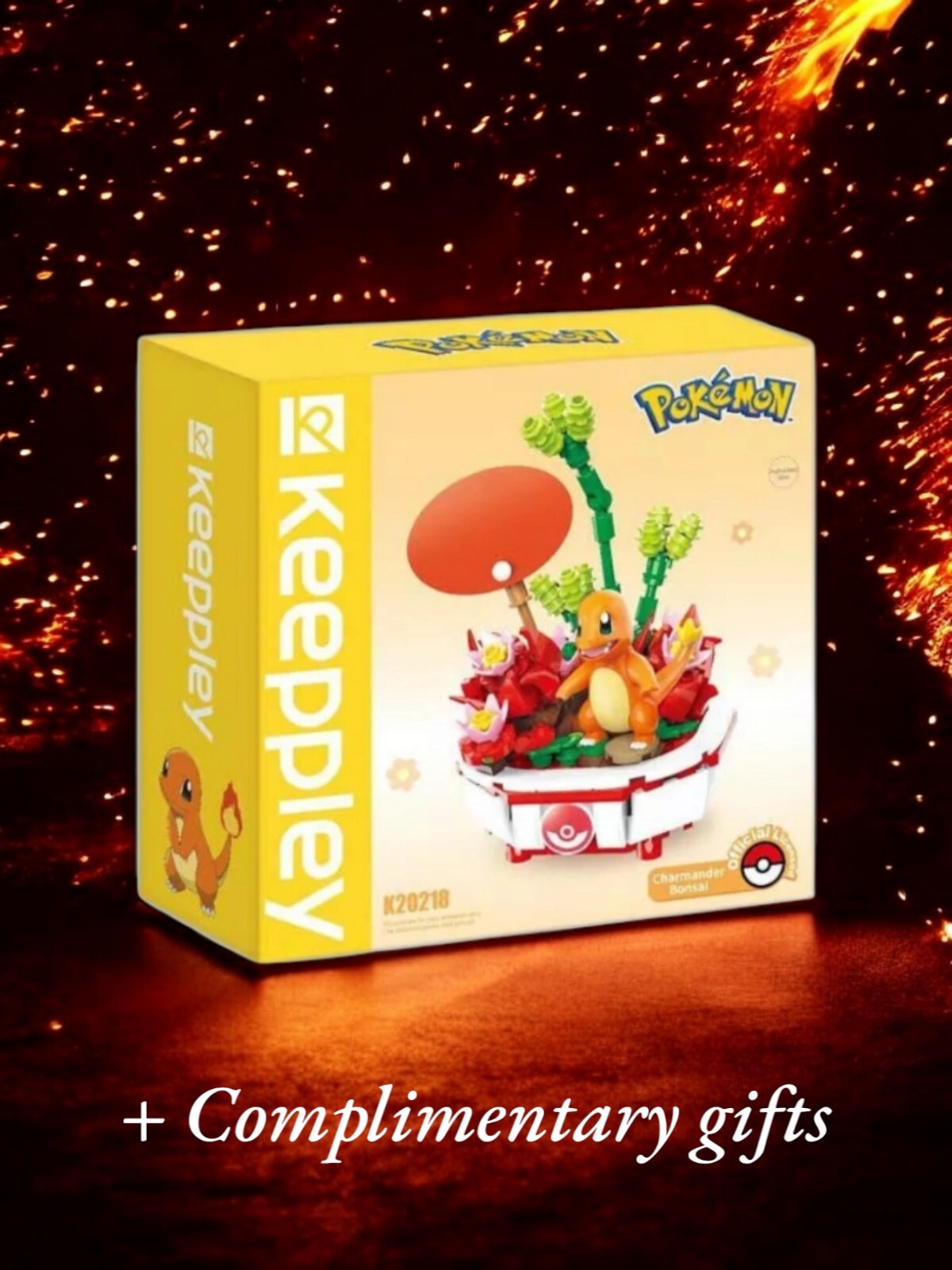 New Authentic Official Licensed Keeppley Pokemon Charmander K20218 + Extras