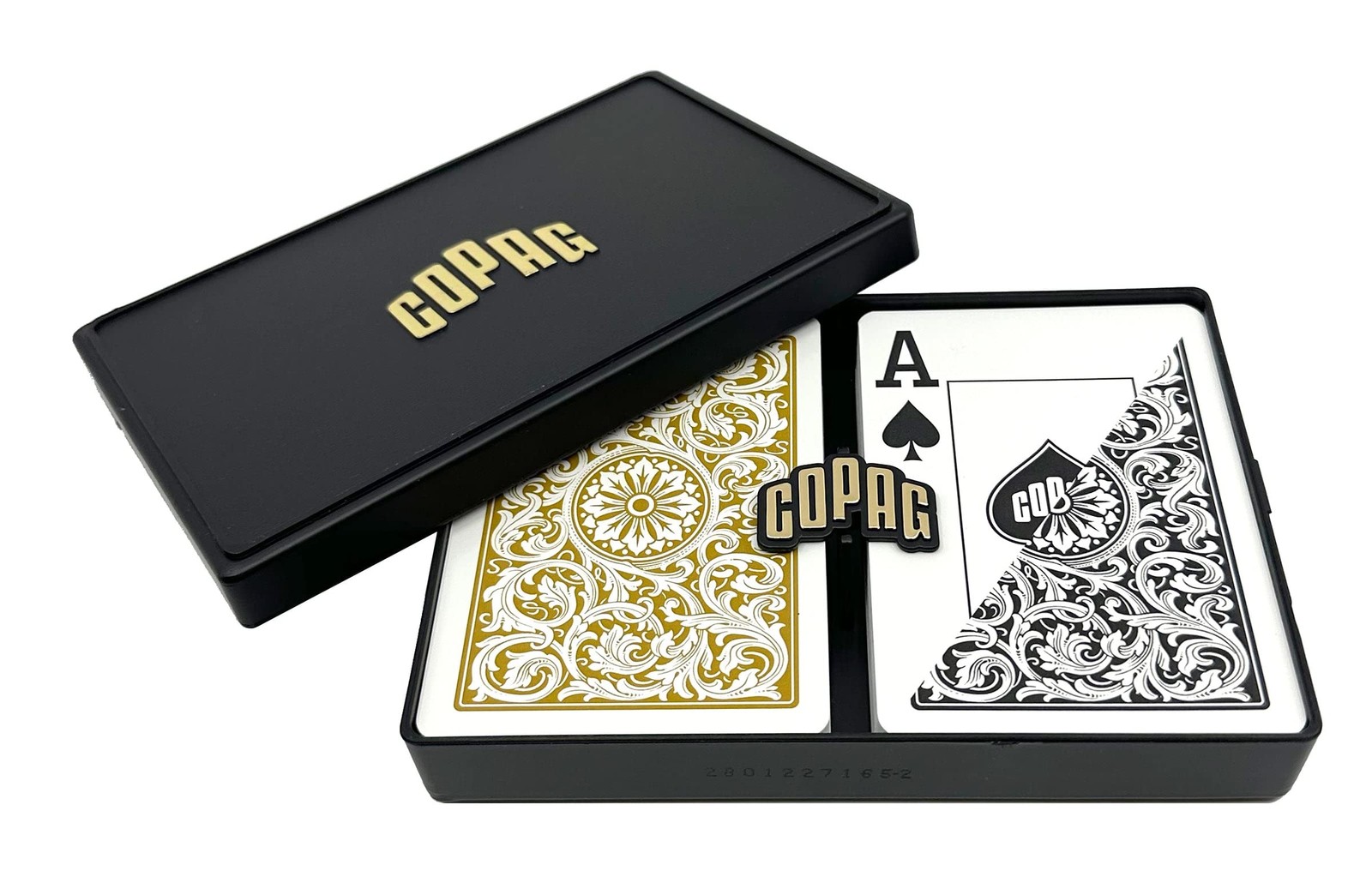 1546 Design 100% Plastic Playing Cards, Poker Size Standard Black/Gold Jumbo ... 1546 Design 100% Plastic Playing Cards, Poker Size Standard Black/Gold Jumbo ...