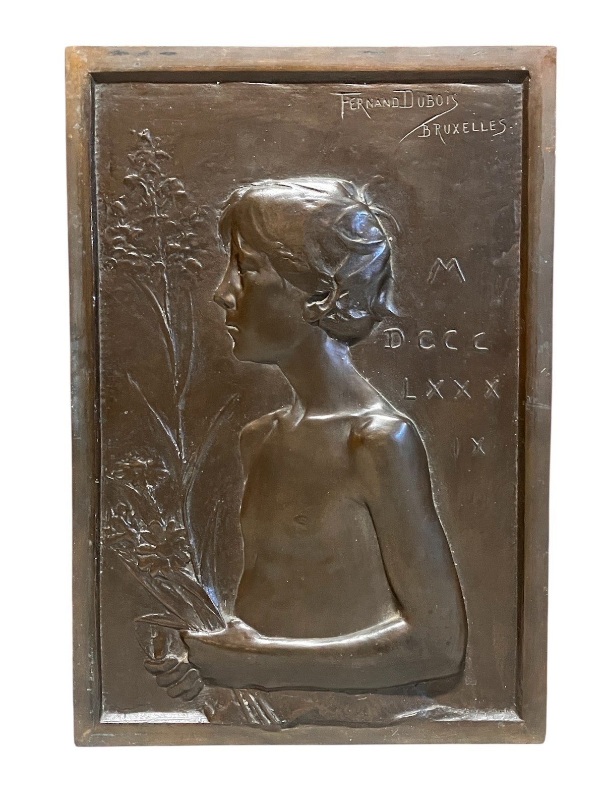 Fernand Dubois Bronze Plaque from Belgium Fernand Dubois Bronze Plaque from Belgium