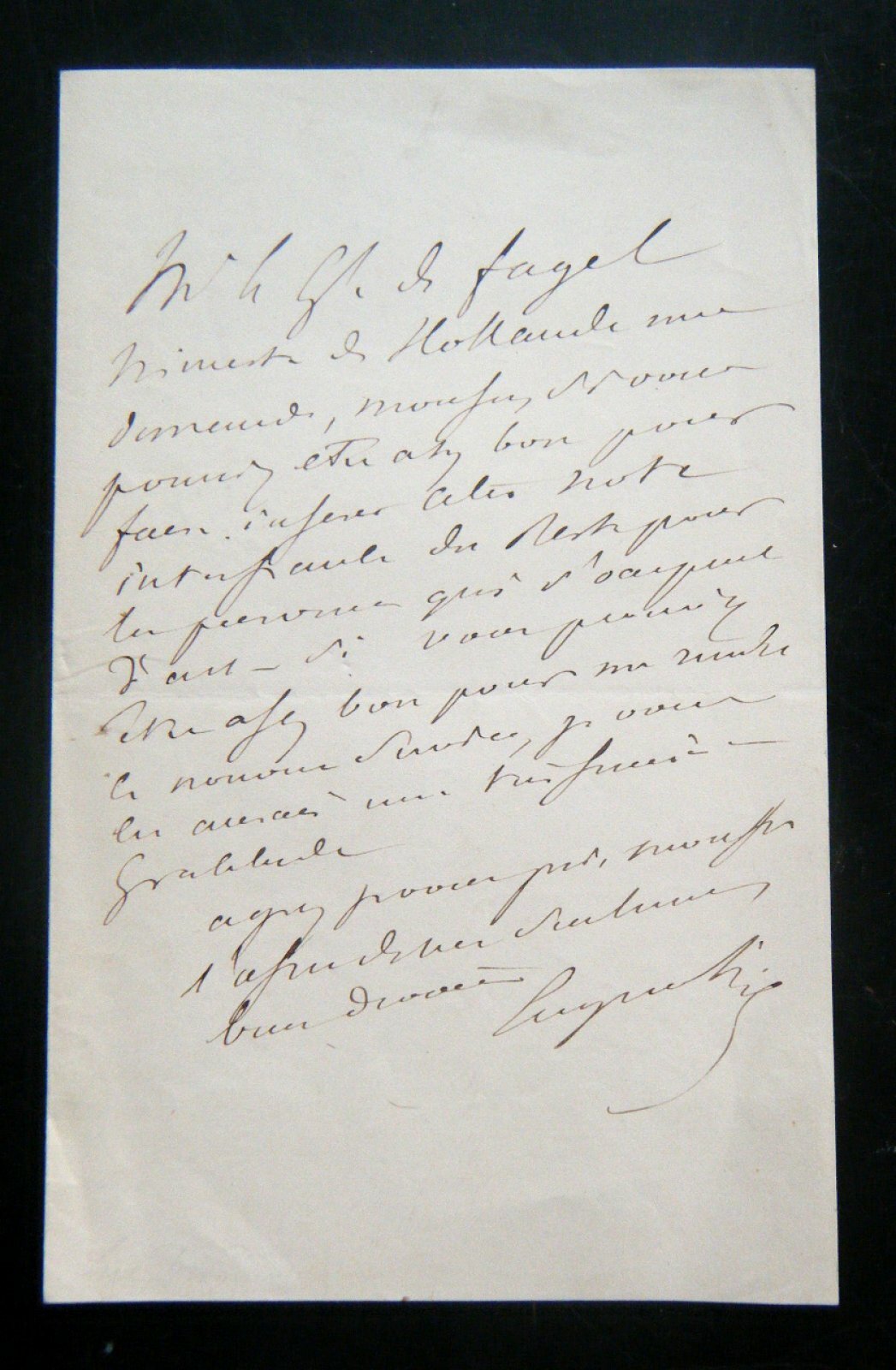 Early 1800s EUGENE SUE Signed Letter French Novelist Autograph