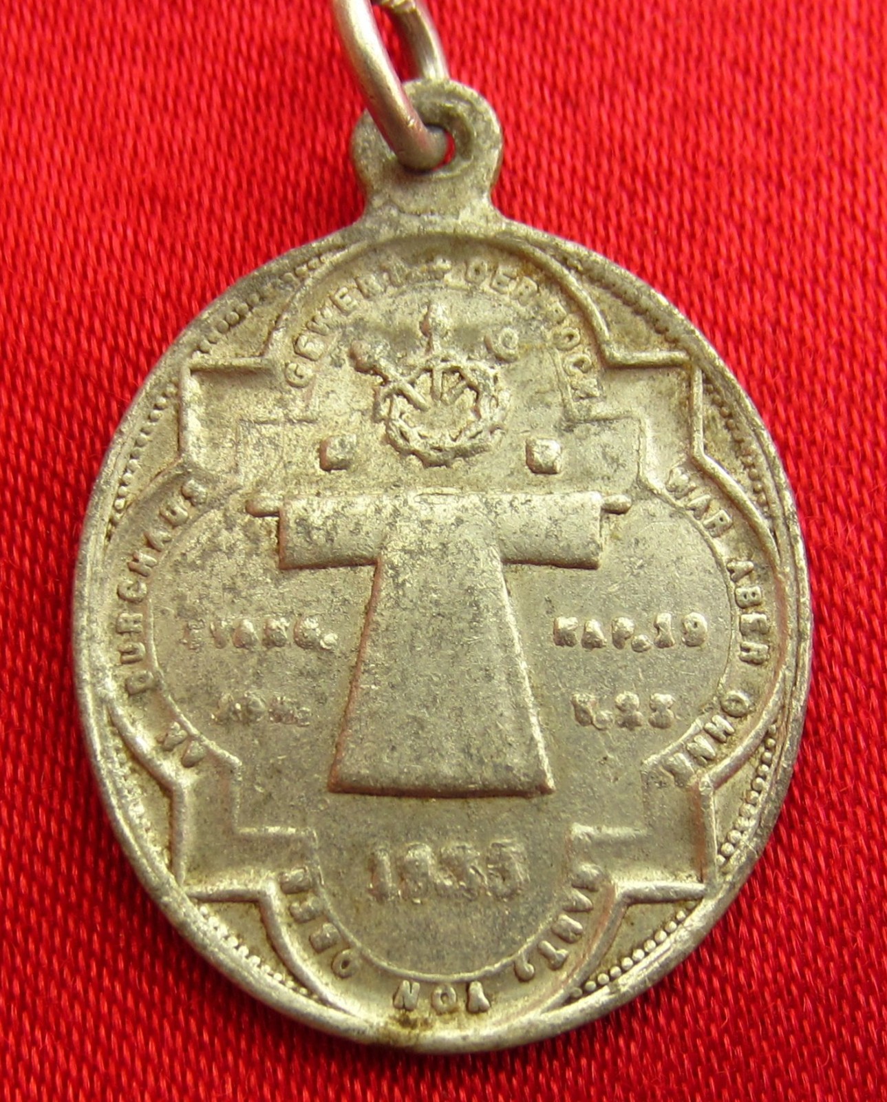 Vintage SAINT HELENA Medal 1933 JESUS HOLY ROBE TUNIC Aluminum Pendant GERMAN Vintage SAINT HELENA Medal 1933 JESUS HOLY ROBE TUNIC Aluminum Pendant GERMAN