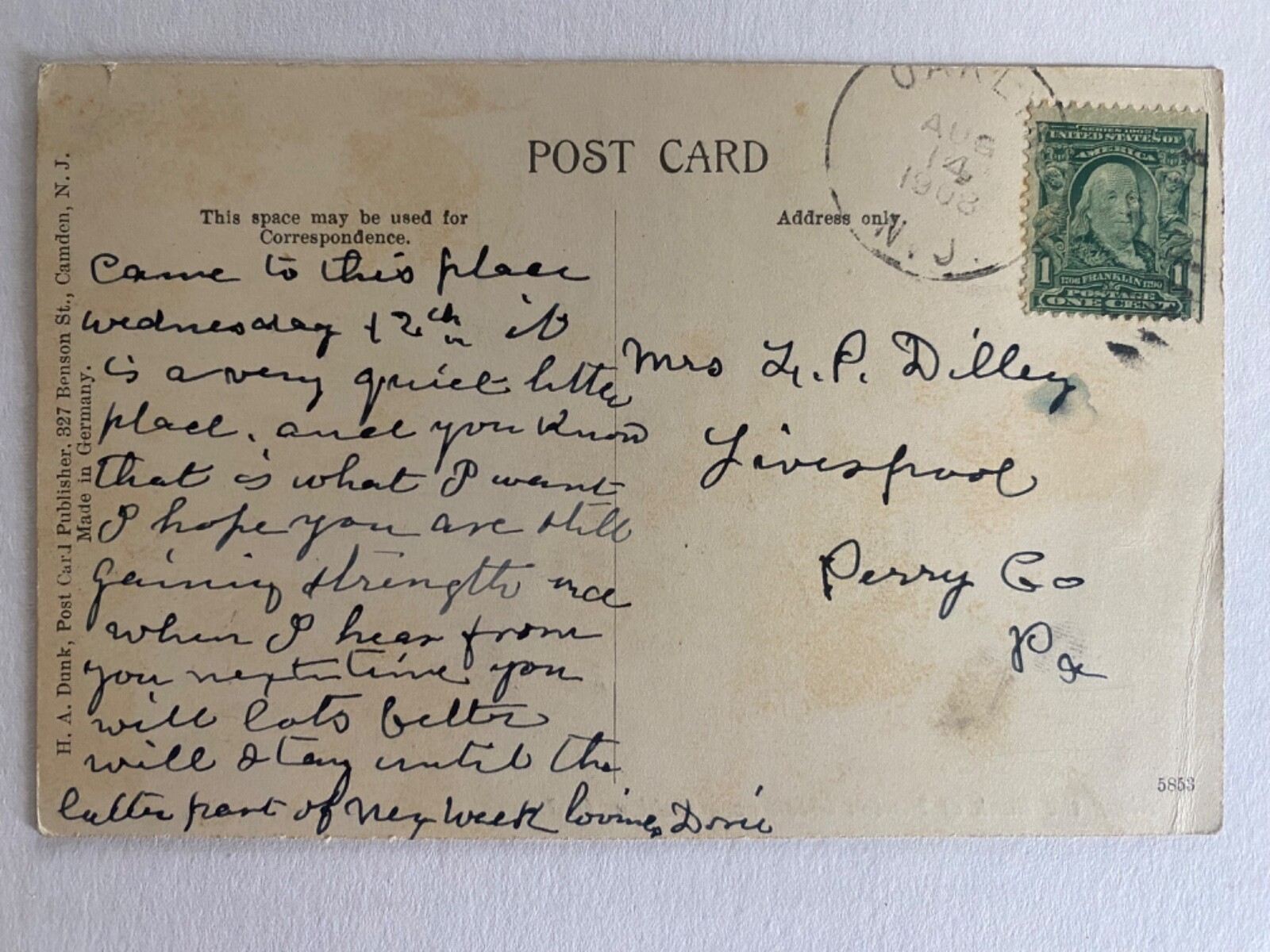 Antique Postcards Atlantic City BoardWalk New Jersey NJ 1908 Postmark Lot - 11