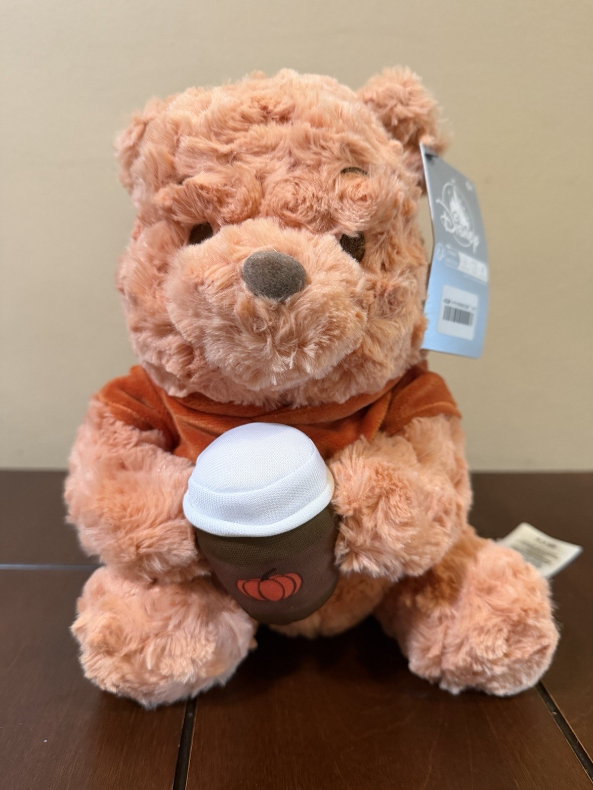 Disney Winnie the Pooh Fall Vibes Plush 10\'\'  Pumpkin Spice Latte NEW 2026
