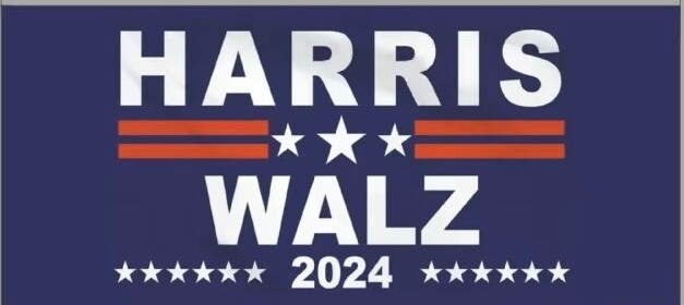 HARRIS WALZ 2024 BLUE Bumper Sticker | Vinyl 9x4 Pack 3