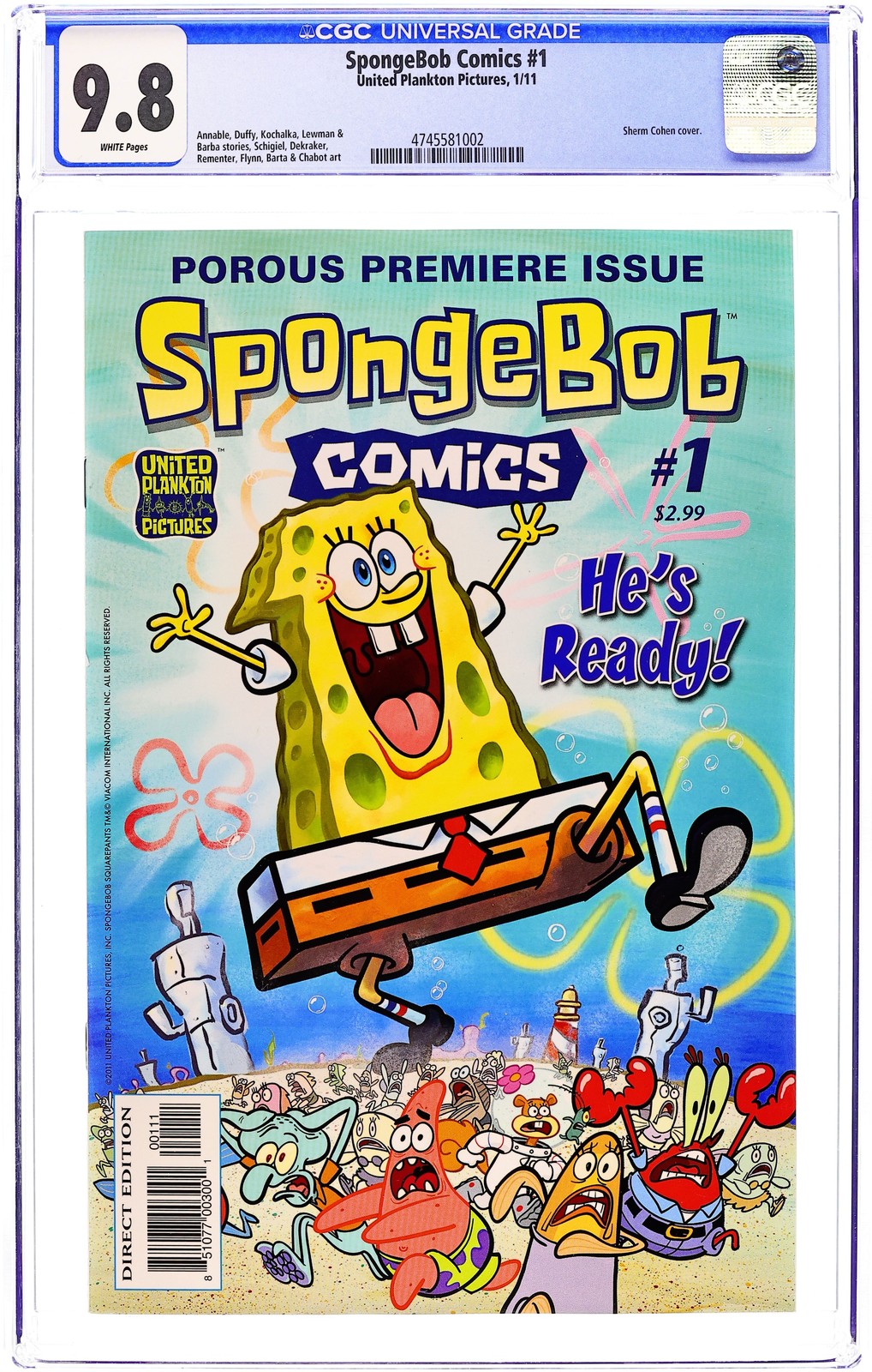 Spongebob Comics 1D CGC 9.8 2011 4745581002