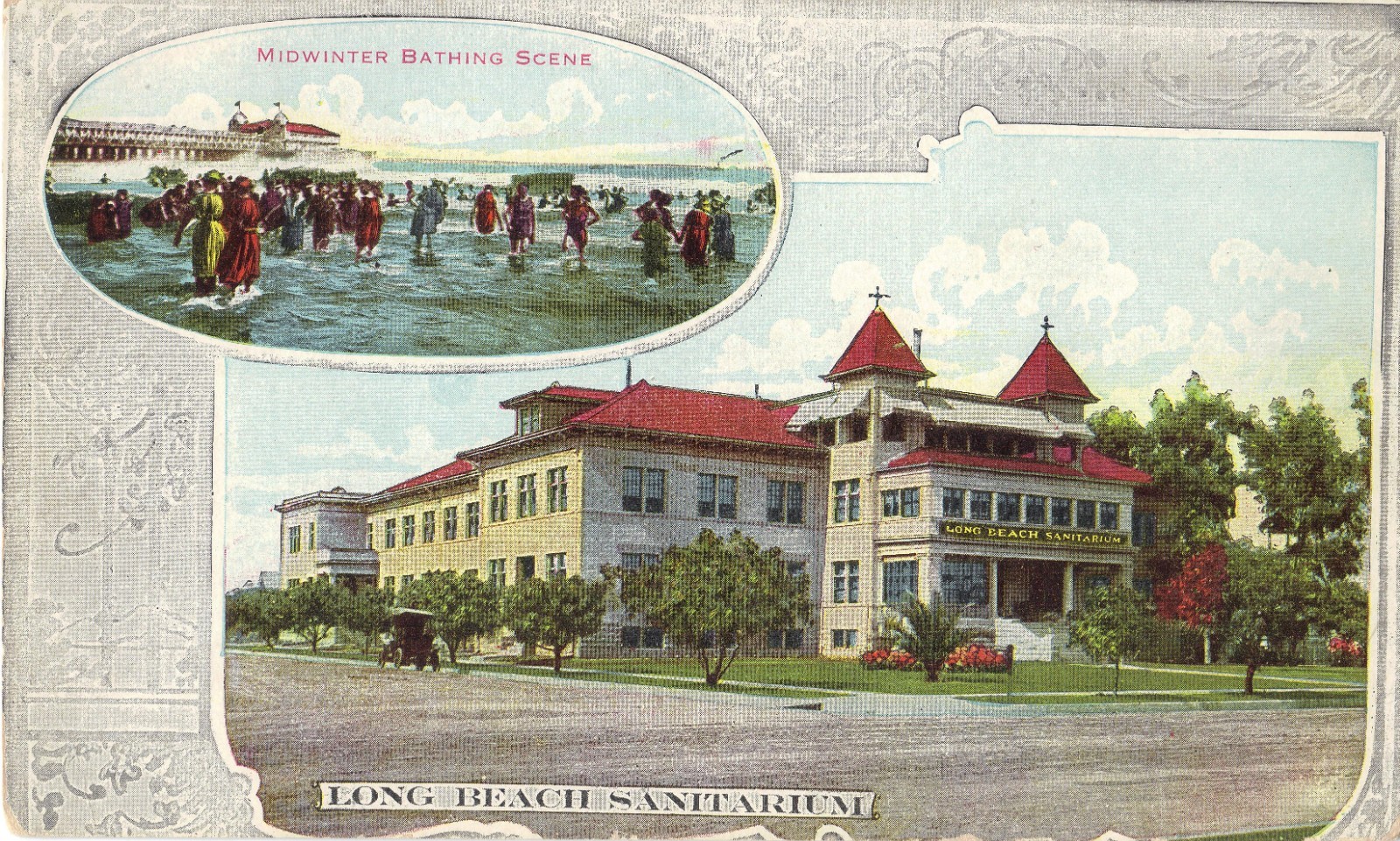 LONG BEACH CA Long Beach Sanitarium DB Advertising Postcard UNPOSTED * * LONG BEACH CA Long Beach Sanitarium DB Advertising Postcard UNPOSTED * *
