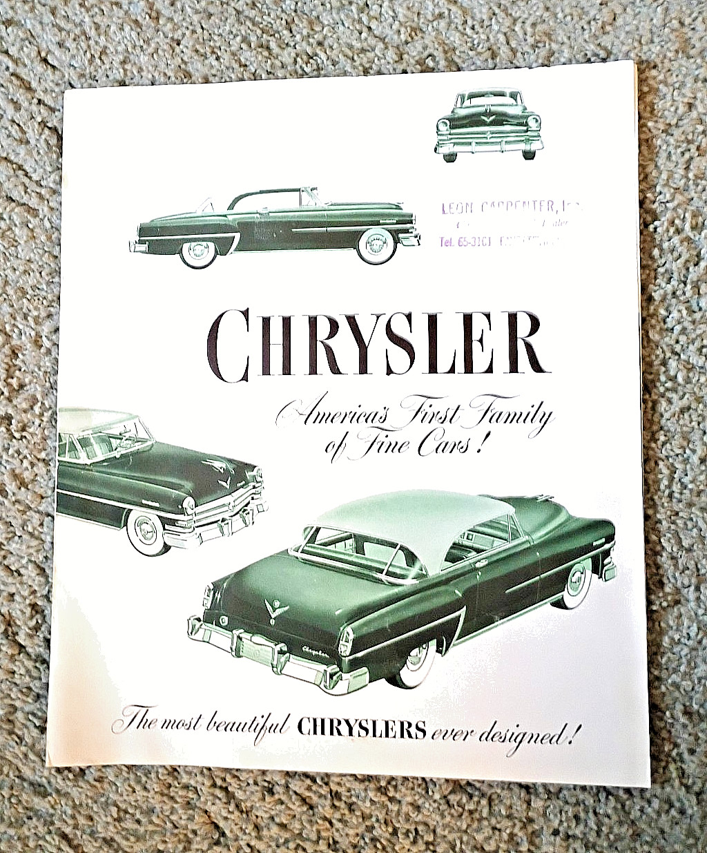 Vintage 1953 Chrysler Full Line Sales Fold-Out Brochure Vintage 1953 Chrysler Full Line Sales Fold-Out Brochure