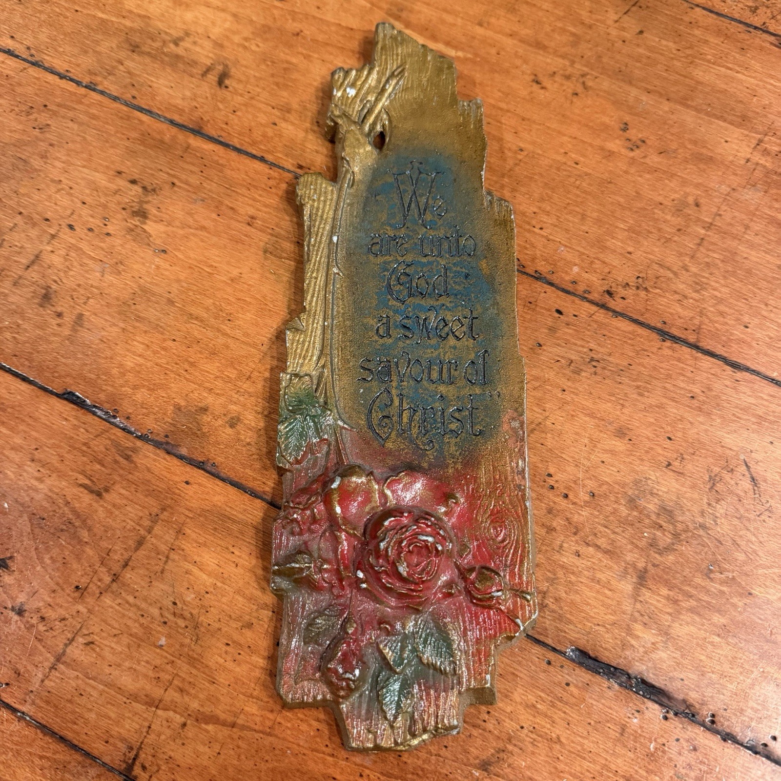 A.E. Mitchell Art Co 1928 Metal Plaque We are unto God a sweet savour of Christ