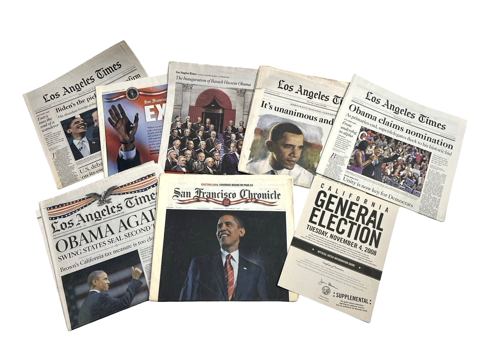 Vintage Obama Inauguration Newspapers Supplemental Newsprint