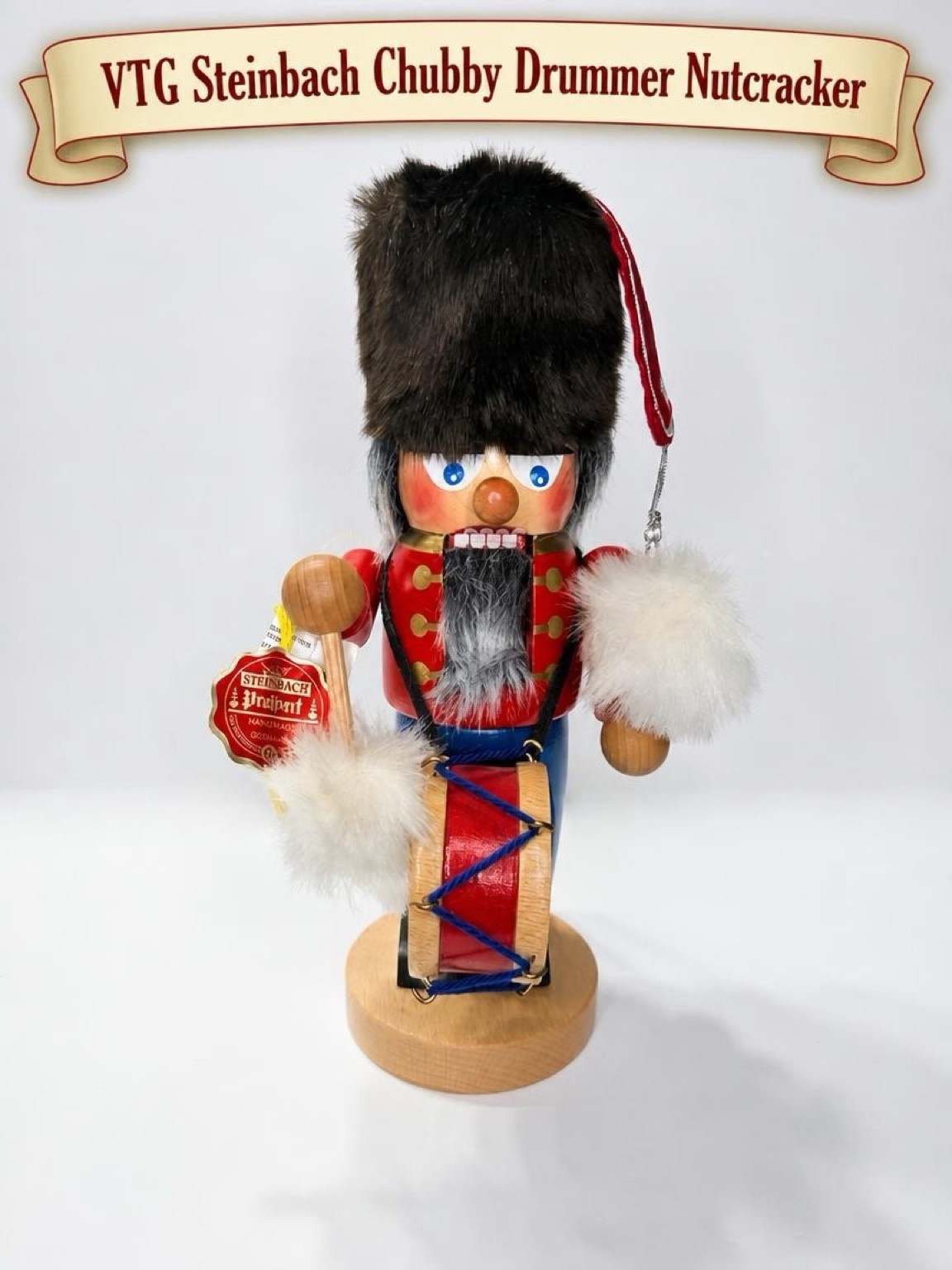 Steinbach Nutcracker Chubby Drummer 316 Wooden with Tag 12 Steinbach Nutcracker Chubby Drummer 316 Wooden with Tag 12