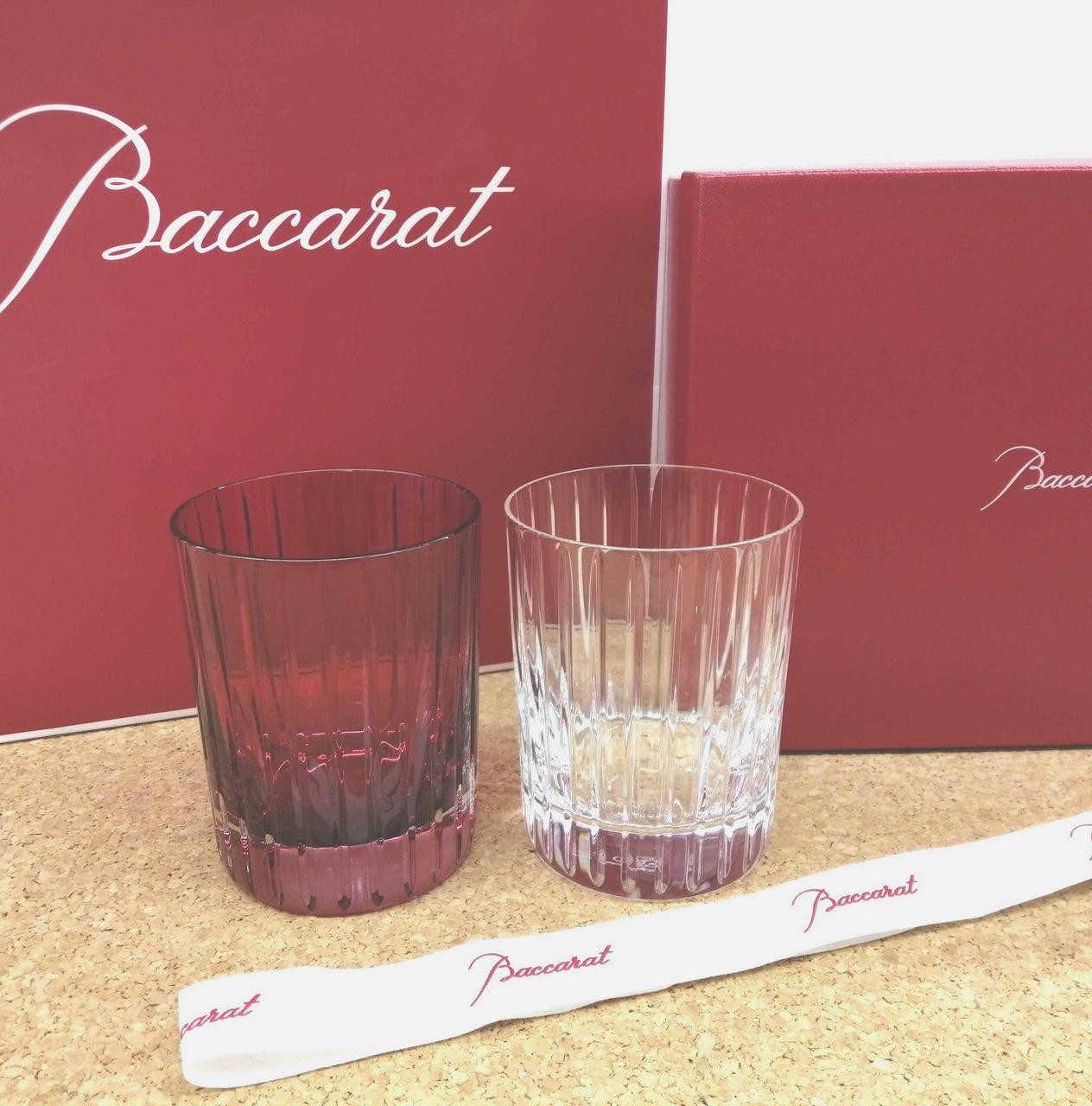 BACCARAT Red & Clear Set Harmony Tumbler