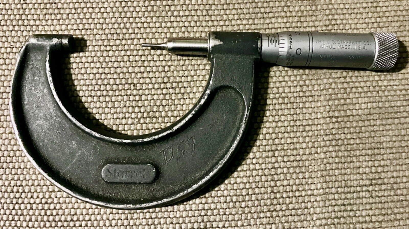 Vintage Starrett 1-2” No. 436 Micrometer Special Application