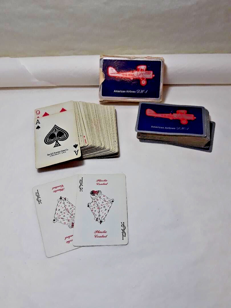 Vintage American Airlines DH-4 U.S. Mail Deck of Playing Cards