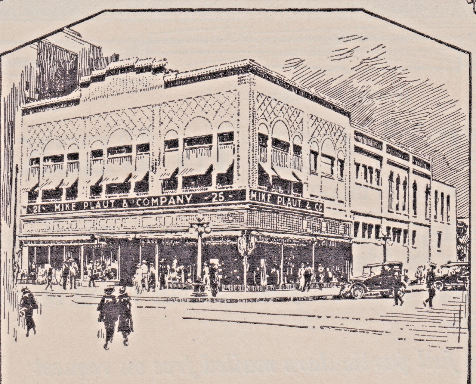 Mike Plaut Co. ~ Danville, IL sells Adler-Rochester Clothes in orig 1920 ad #394