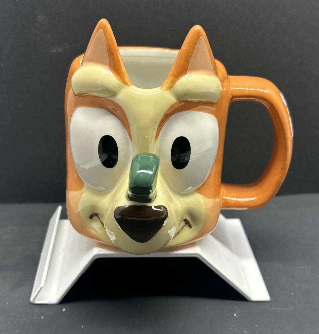 Zak Designs Bluey Bingo Figural Sculpted Ceramic Mug 15 oz 443 ml