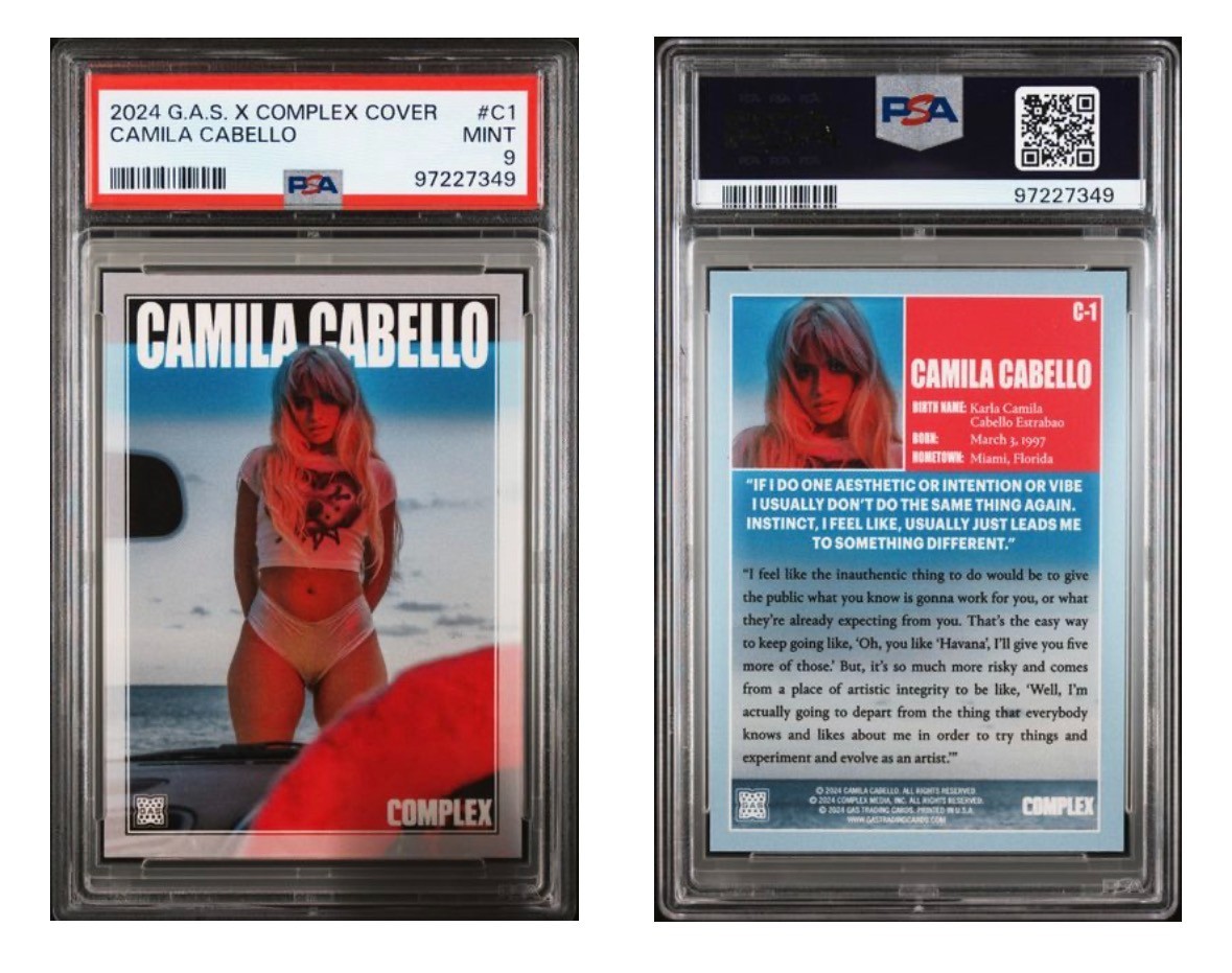 2024 GAS Fifth Harmony CAMILA CABELLO Complex Sexy Bikini Cover XOXO Card PSA 9