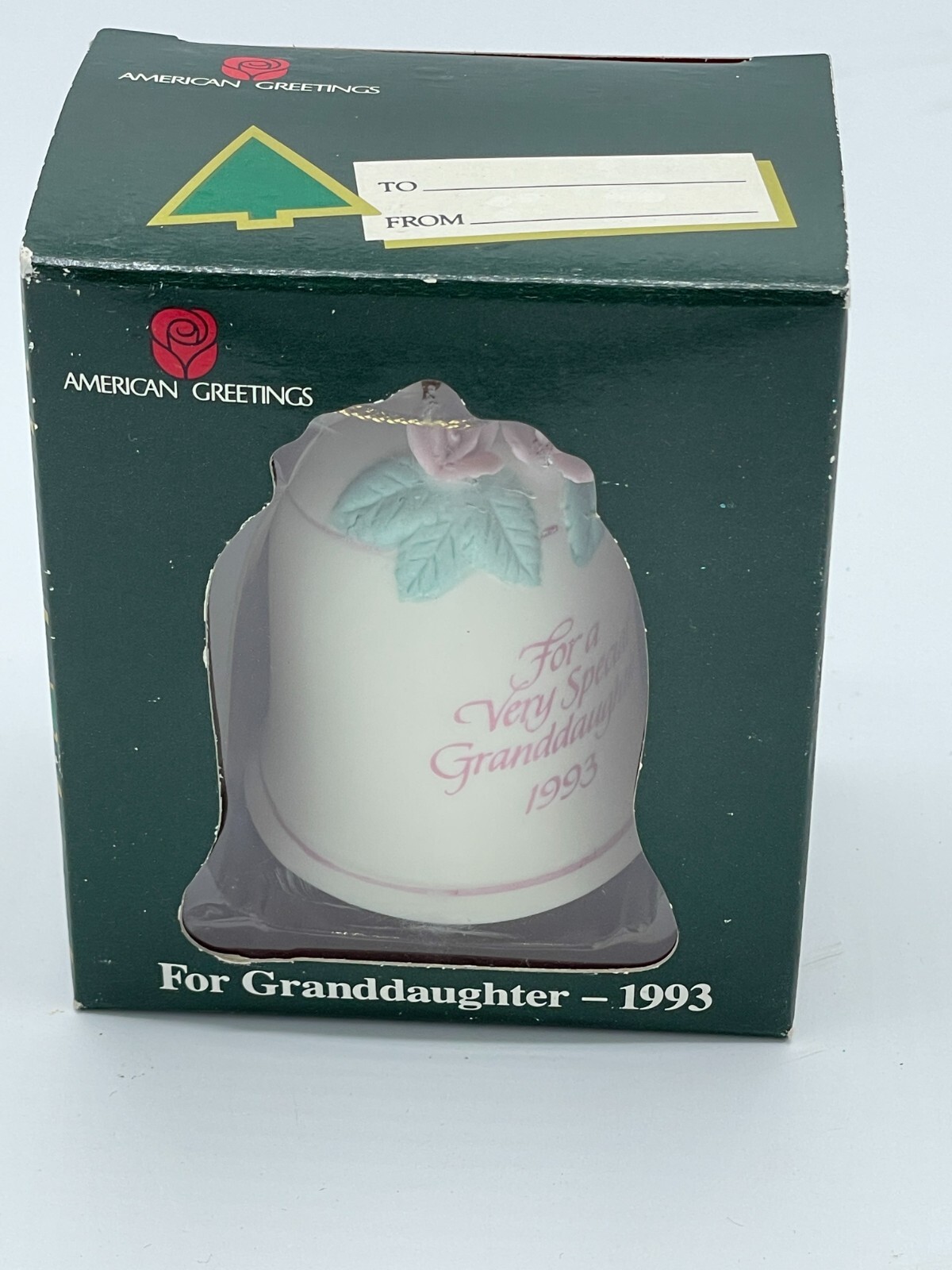 Vintage 1993 American Greetings “For Granddaughter” Bell Ornament NIB
