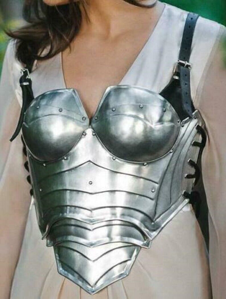 Girl Breast plate Medieval Spartan Muscle Costume Cuirass Jacket Roman ga Knight