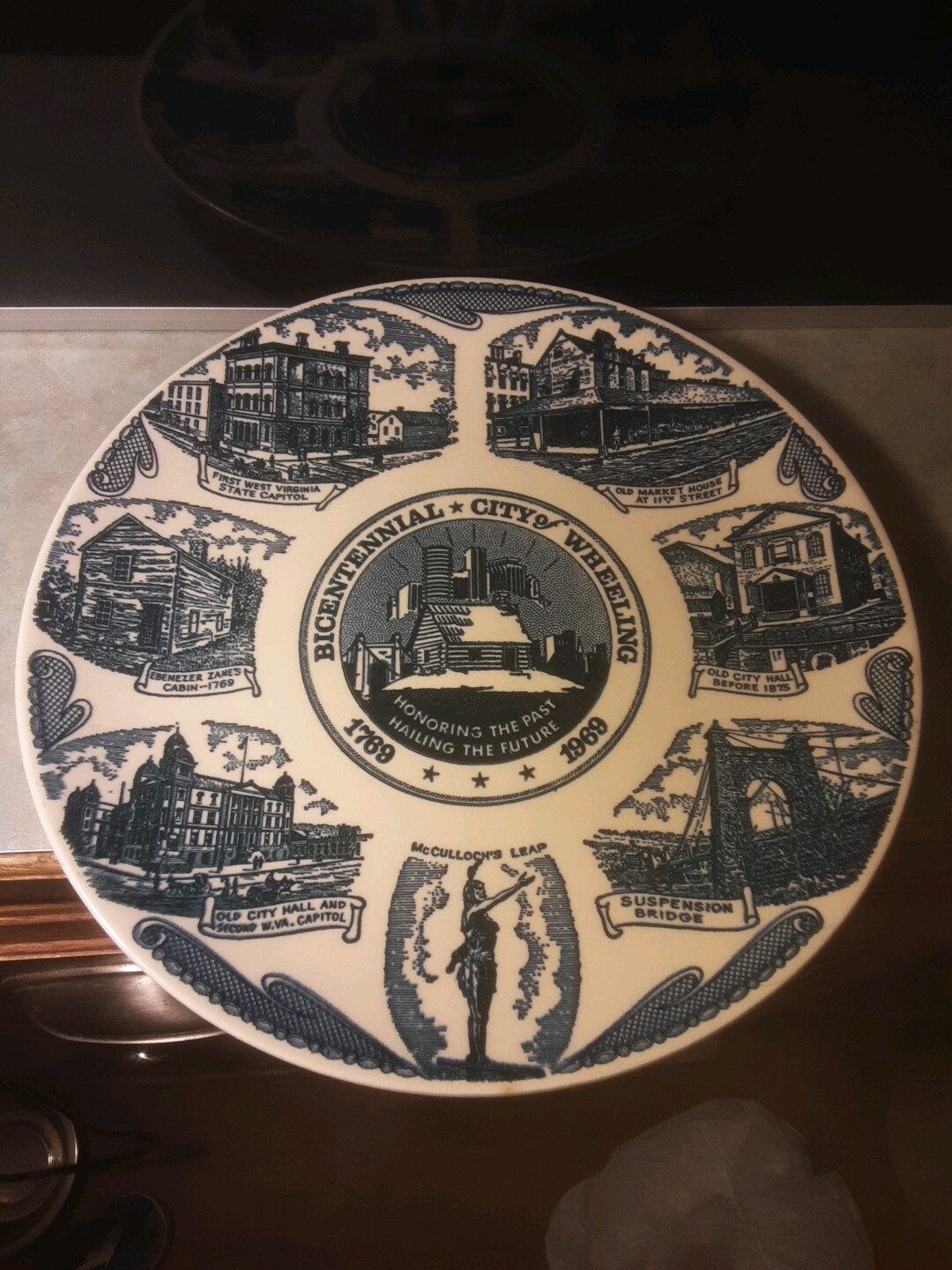 1969 Wheeling, WV Bicentennial 1769-1969 Plate-Used 1969 Wheeling, WV Bicentennial 1769-1969 Plate-Used