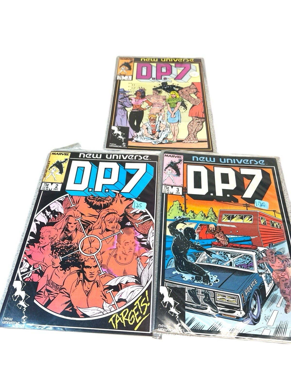 Lot Of 3 Vintage Marvel Comics New Universe DP7 Numbers 1-3