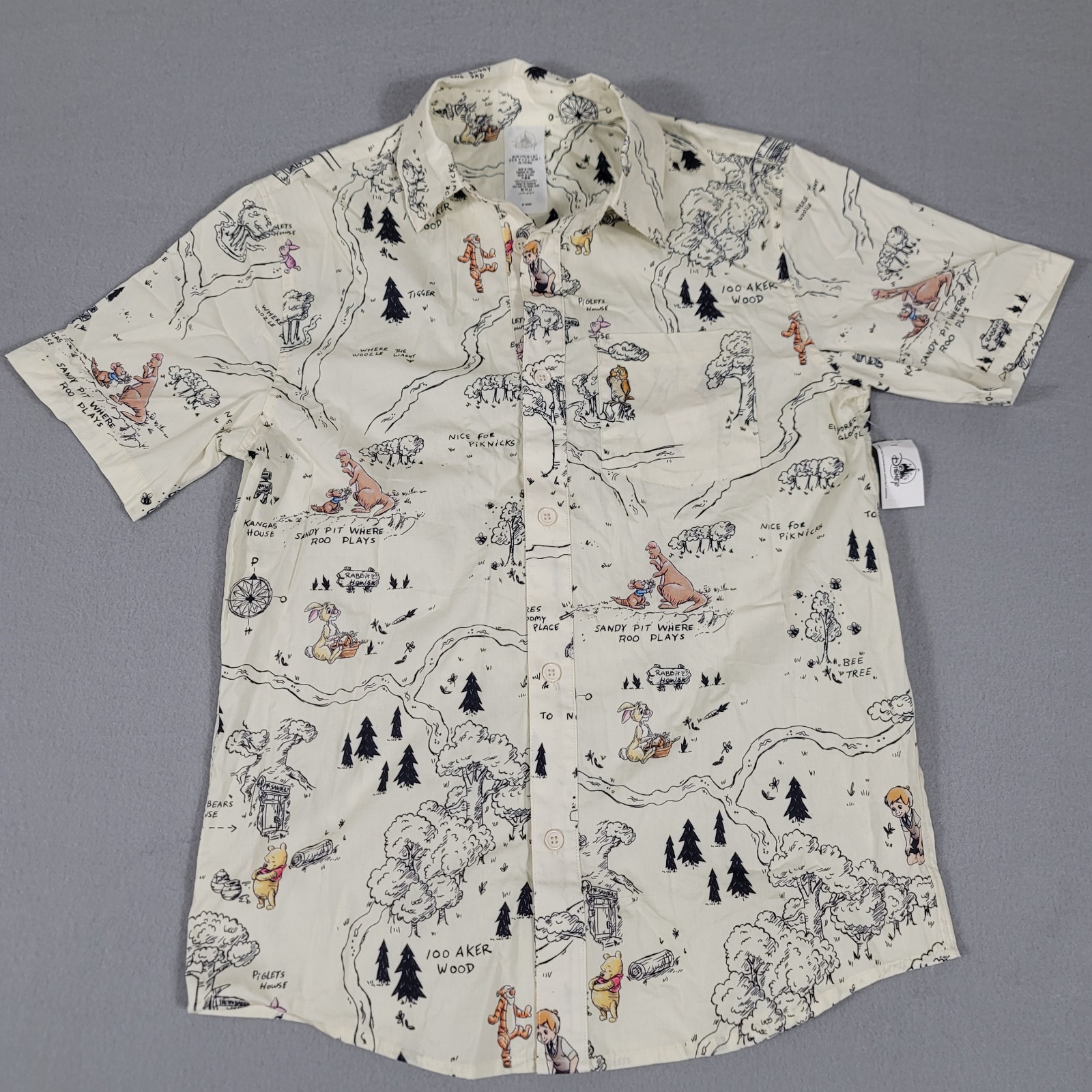 2025 Disney Parks Winnie the Pooh 100 Acre Woods Camp Shirt Adult Small NEW