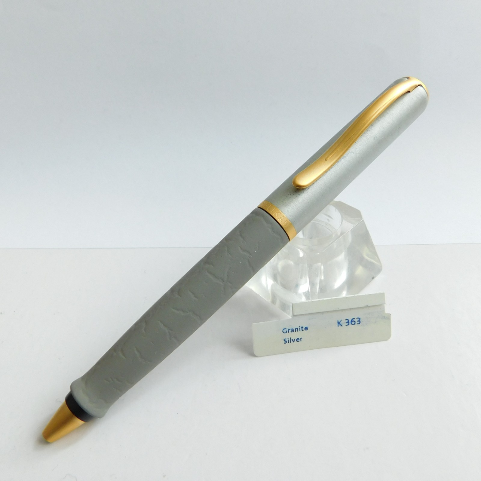 Rare Pelikan Epoch K363 Ballpoint Pen Granite Silver Gold Trim - Germany NOS