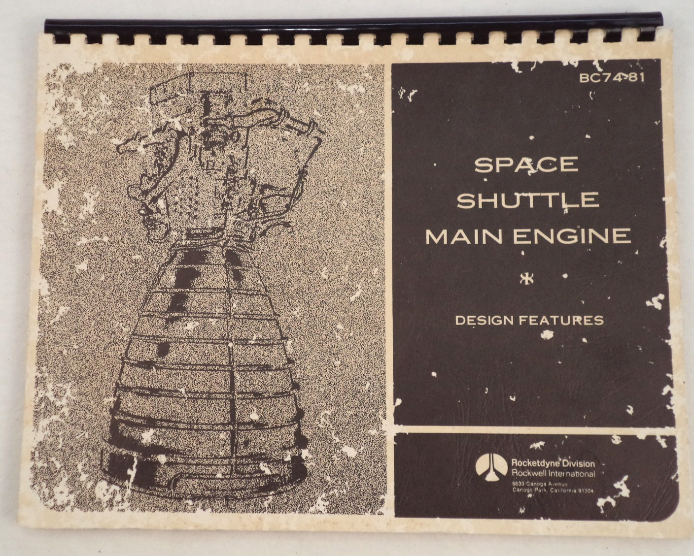 Rare Space Shuttle Main Engine Design Features Overview Manual Rockwell NASA Rare Space Shuttle Main Engine Design Features Overview Manual Rockwell NASA