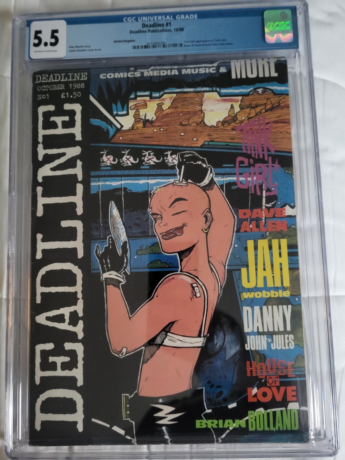 Deadline 1 UK 1st tank girl Cgc 5.5 Comic Deadline 1 UK 1st tank girl Cgc 5.5 Comic