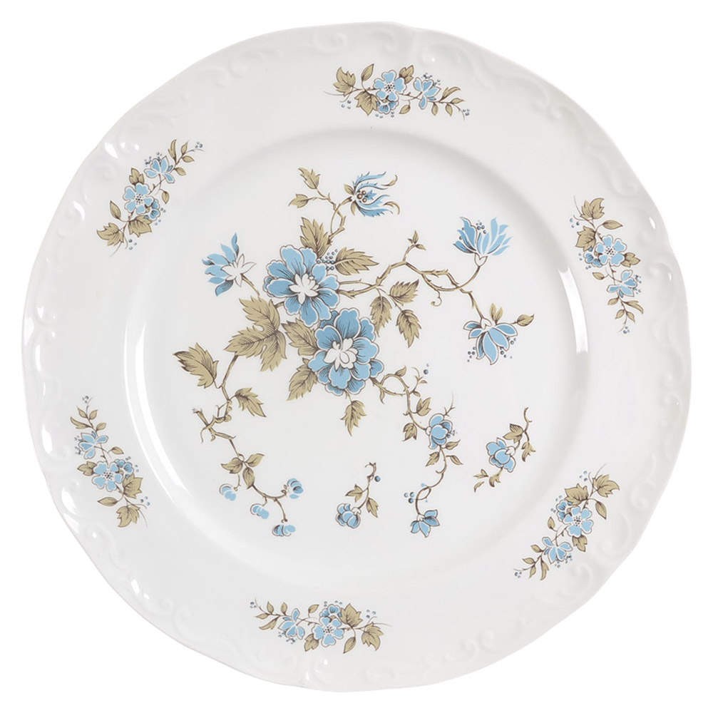 Staffordshire Blossomtime Blue Dinner Plate 693494