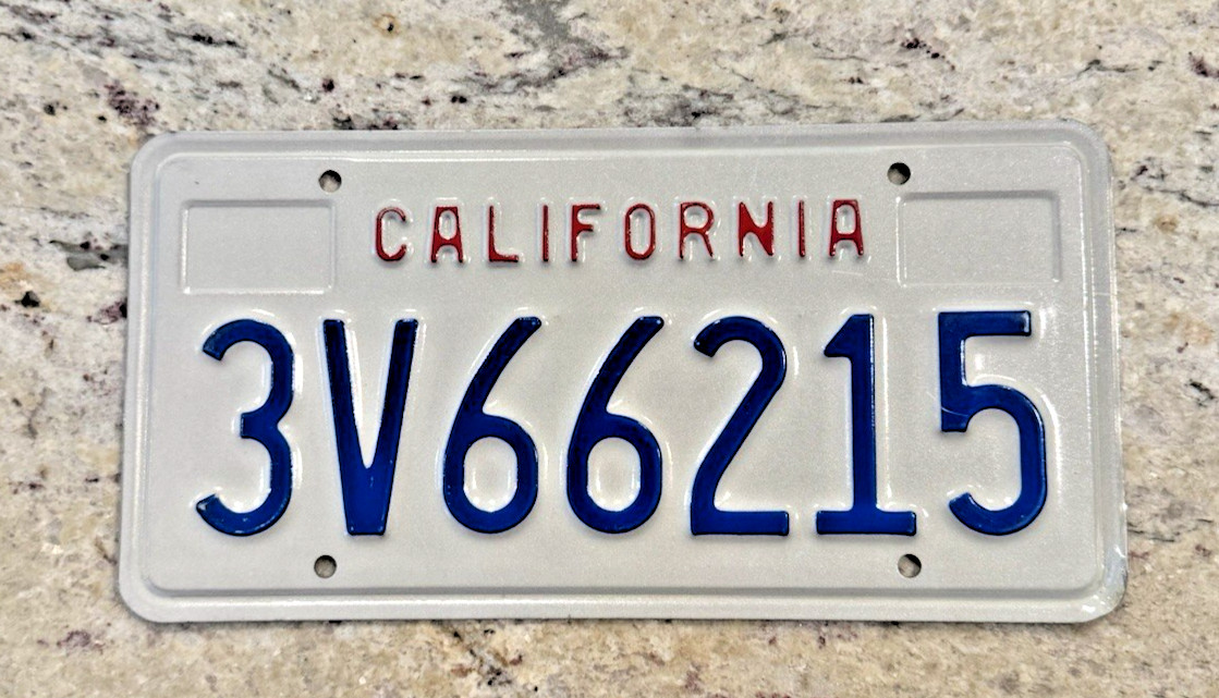 California License Plates 3V66215
